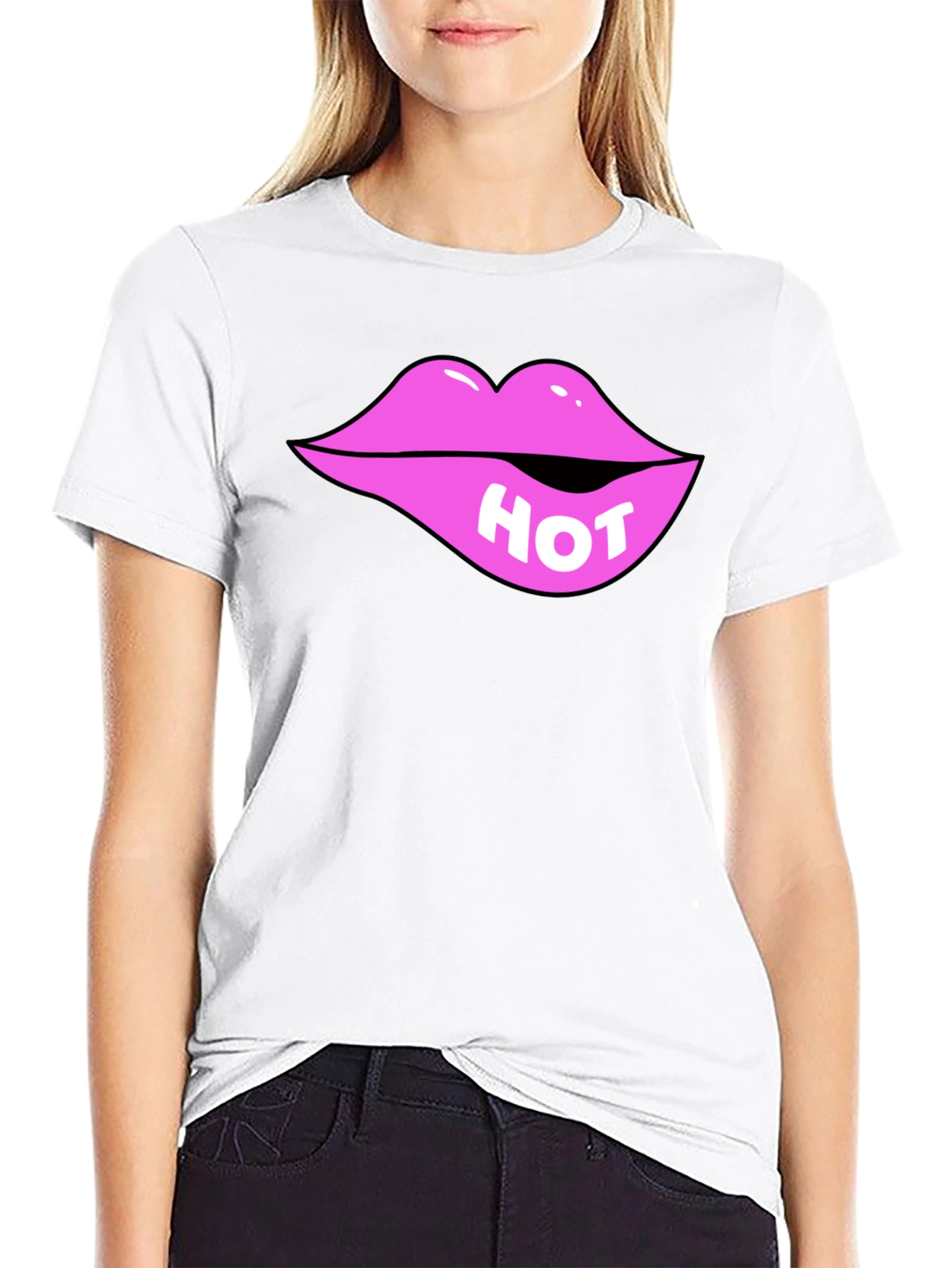 Hot Lips Graphic Tee - Bite Me T-Shirt
