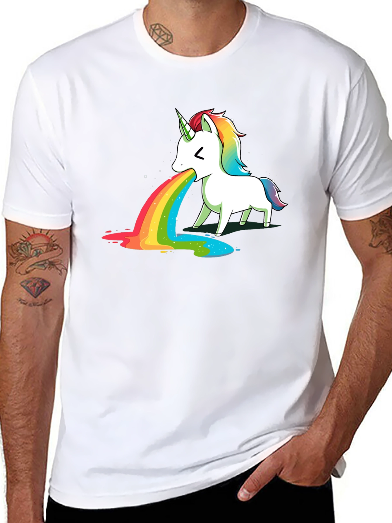 Unicorn Puking Rainbow T-Shirt