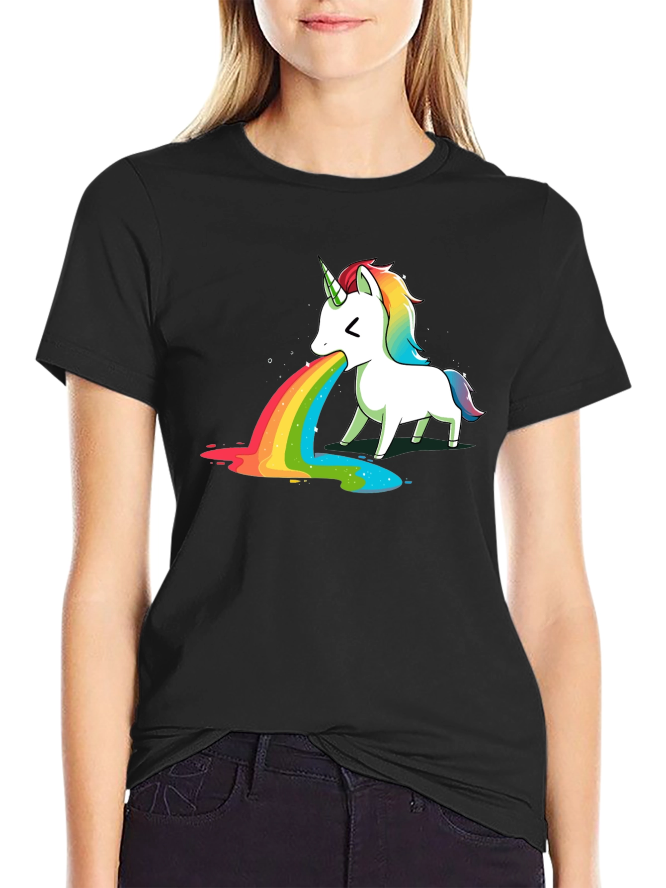 Unicorn Puking Rainbow T-Shirt