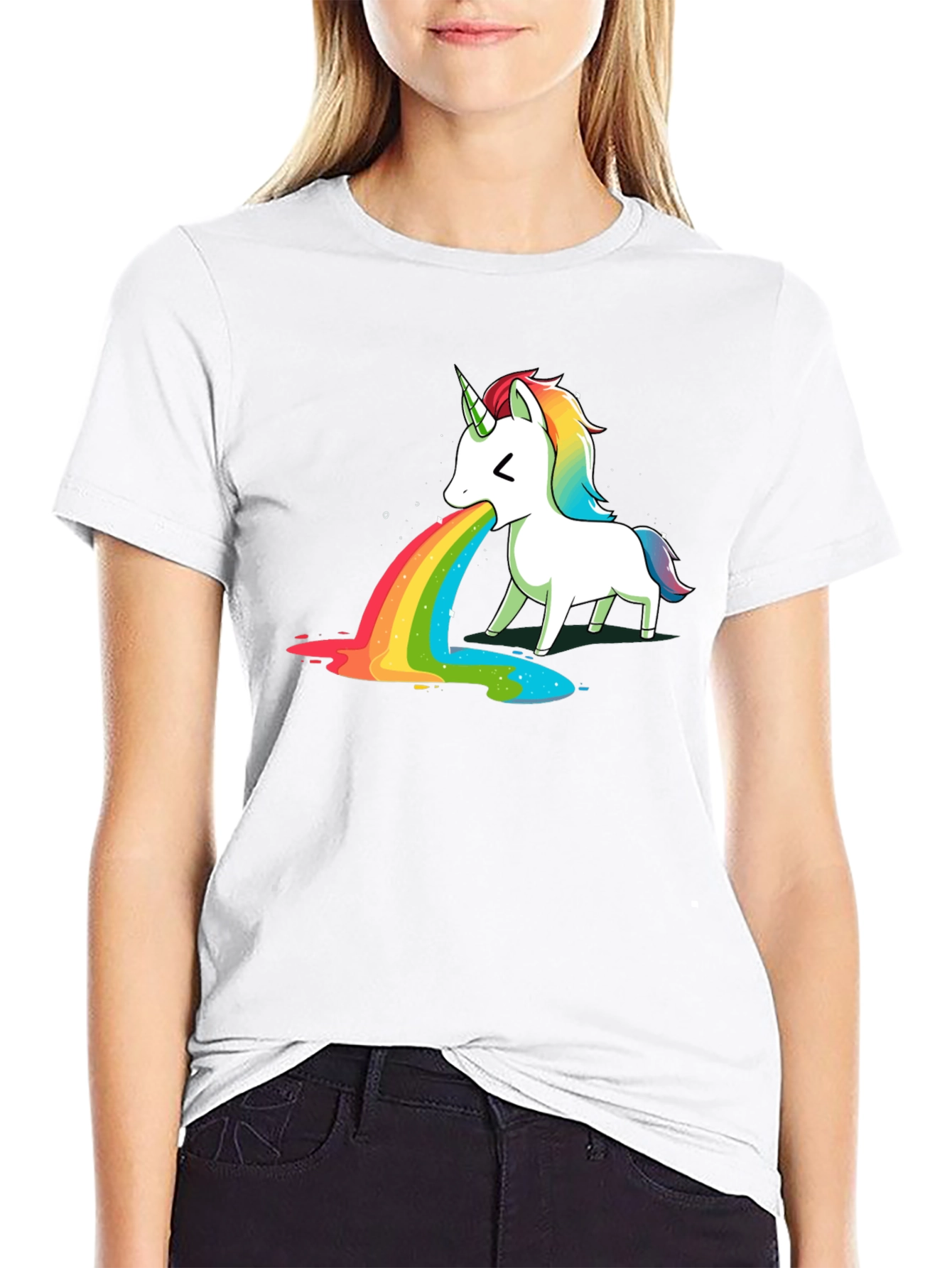 Unicorn Puking Rainbow T-Shirt