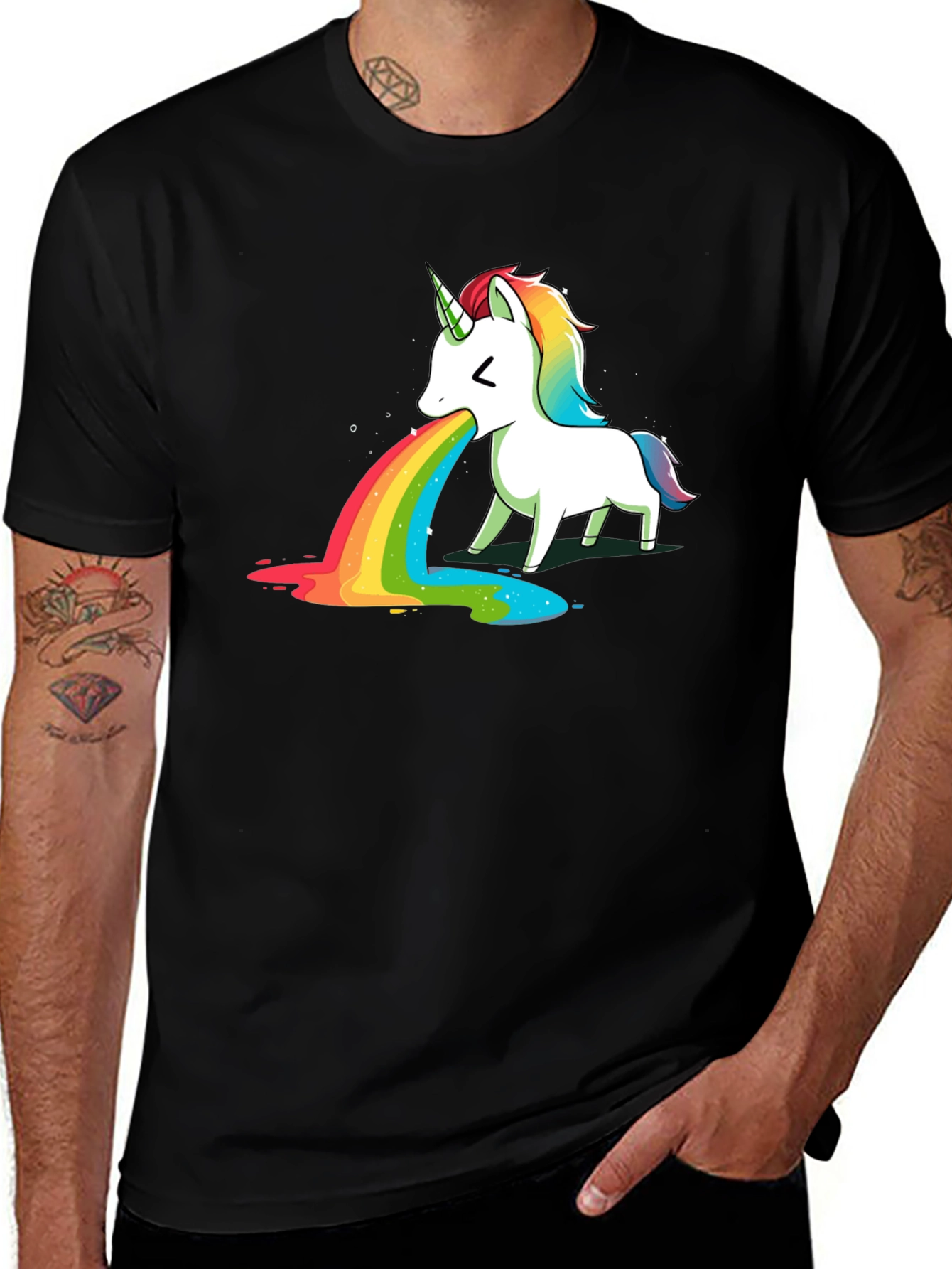 Unicorn Puking Rainbow T-Shirt