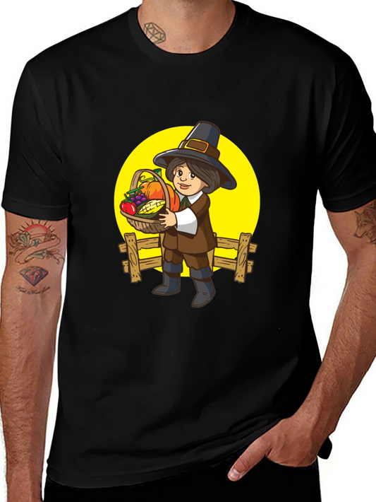 Pilgrim Harvest Graphic Tee - Thanksgiving T-Shirt