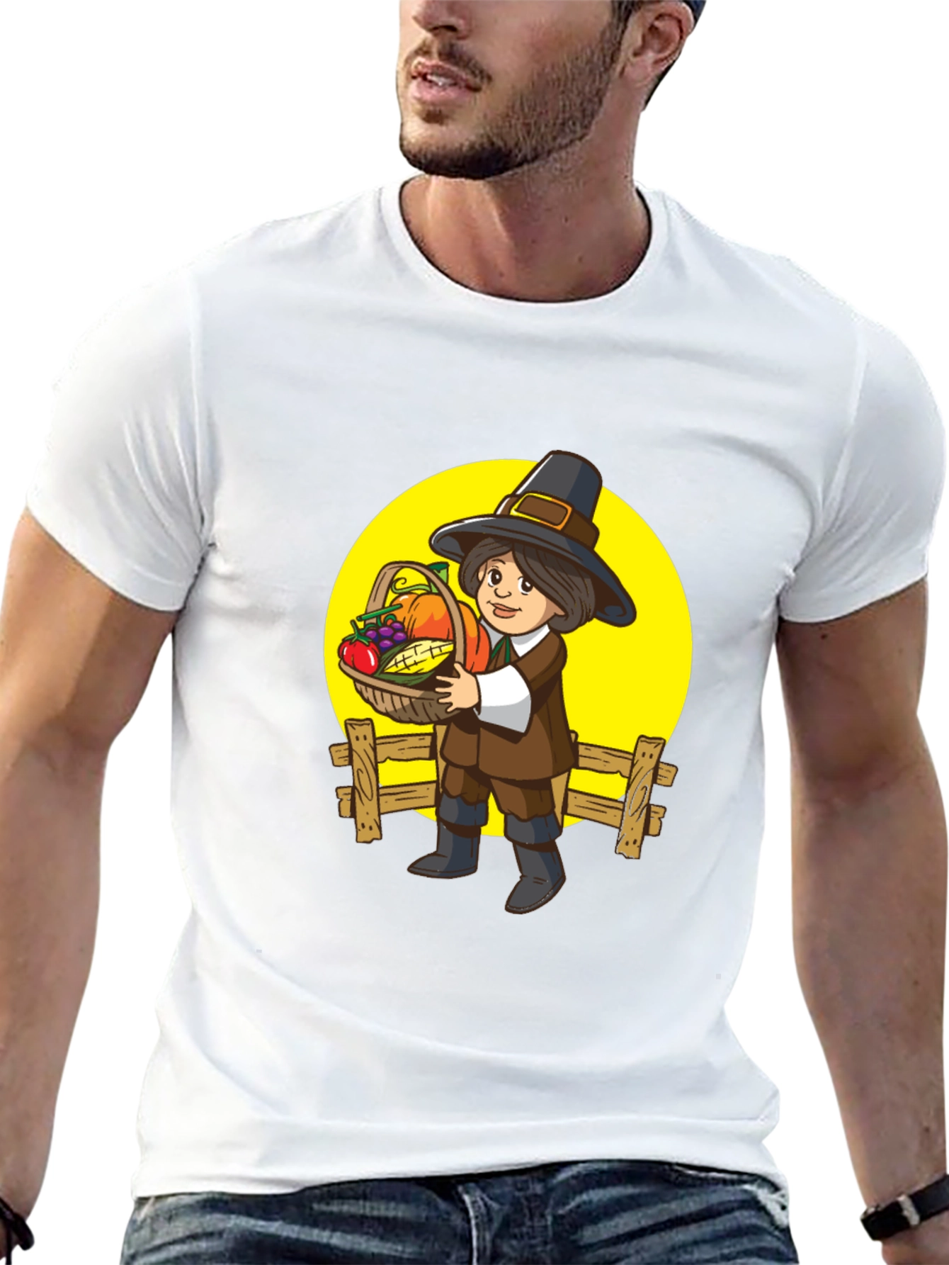 Pilgrim Harvest Graphic Tee - Thanksgiving T-Shirt
