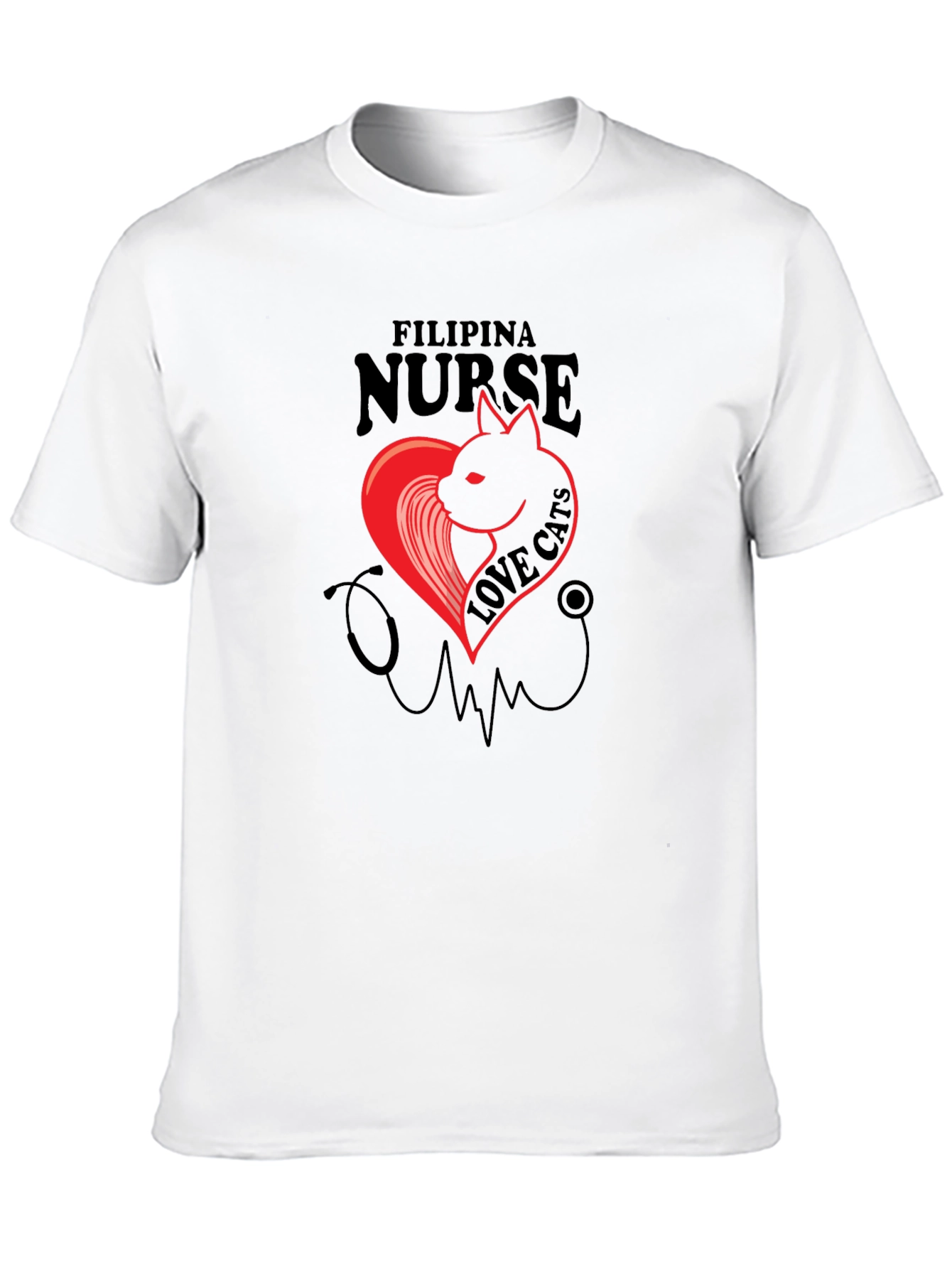 Filipina Nurse Cat Lover T-Shirt