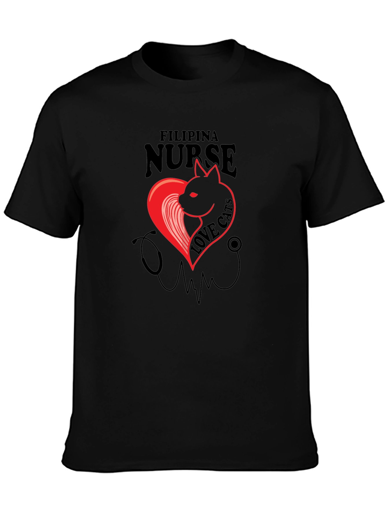Filipina Nurse Cat Lover T-Shirt