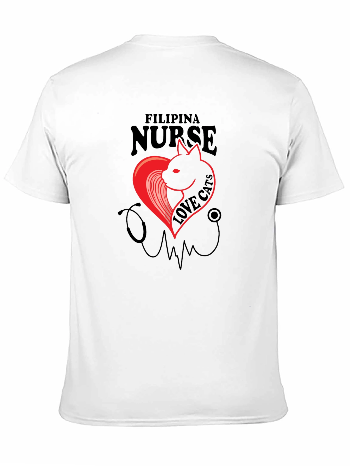 Filipina Nurse Cat Lover T-Shirt