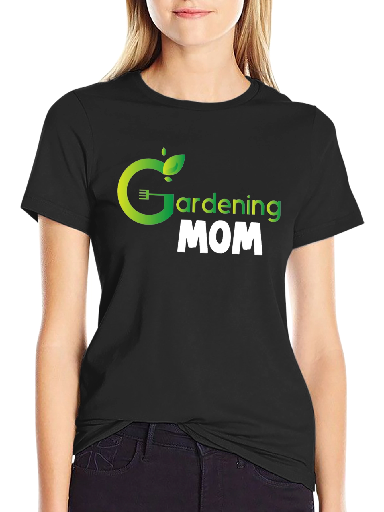 Gardening Mom Graphic Tee - Black