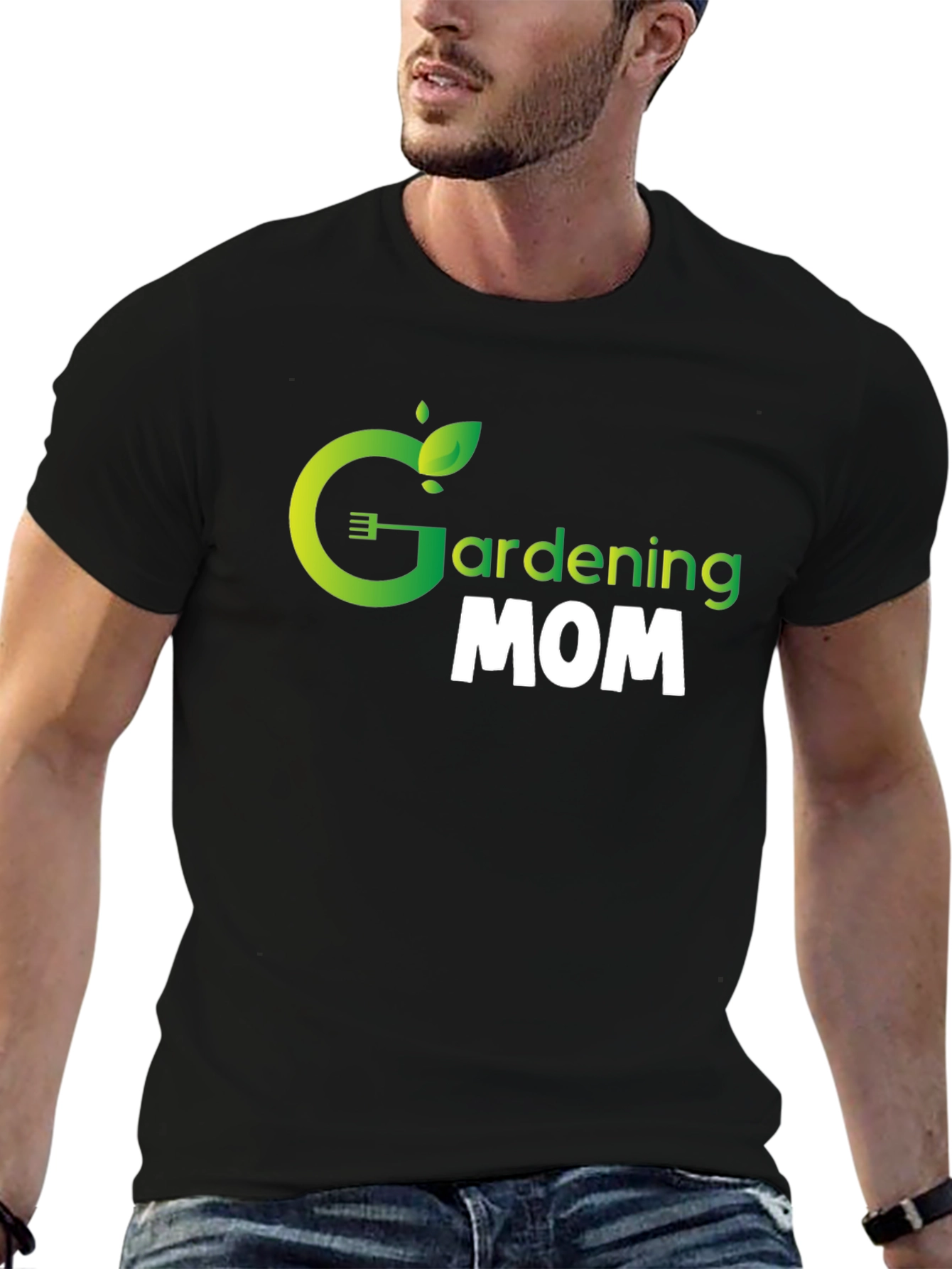 Gardening Mom Graphic Tee - Black