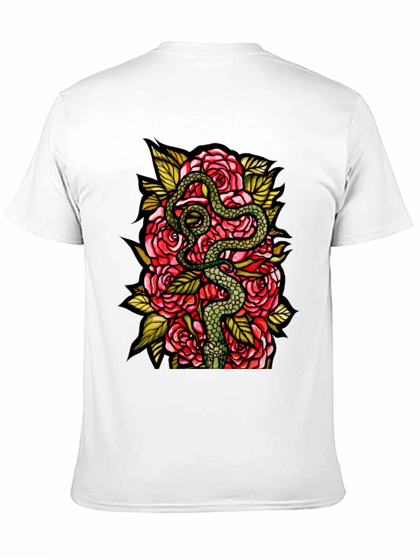 Snake and Roses Graphic Tee
