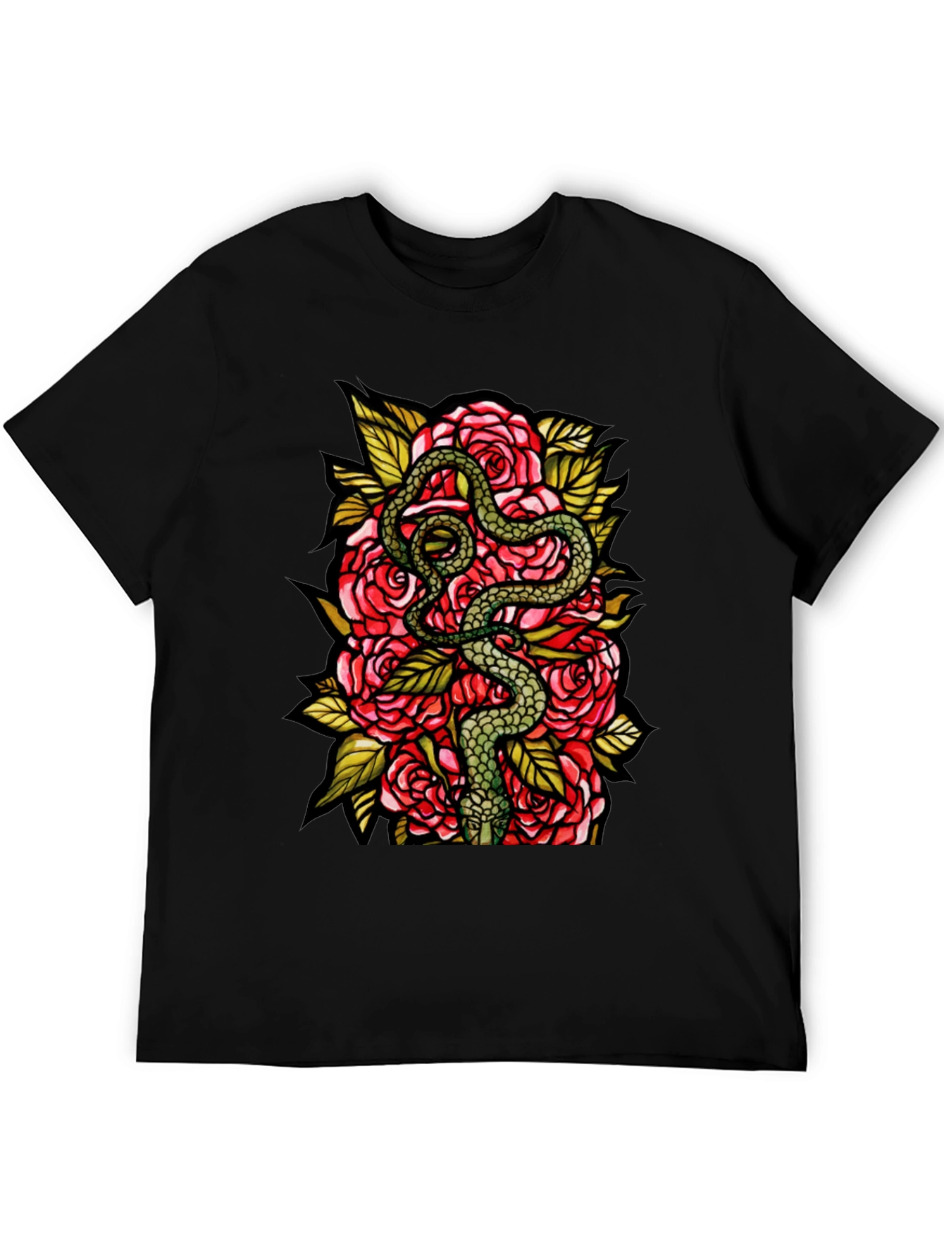 Snake and Roses Graphic Tee