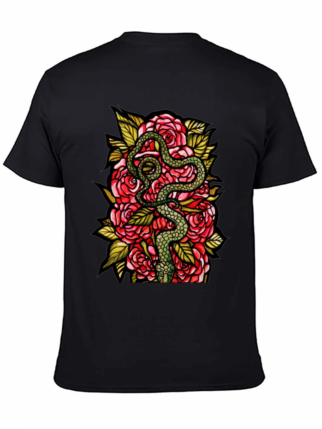Snake and Roses Graphic Tee