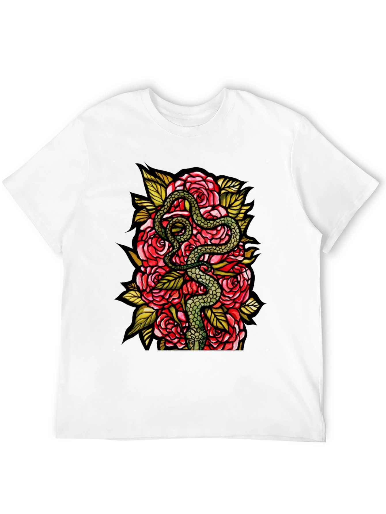 Snake and Roses Graphic Tee