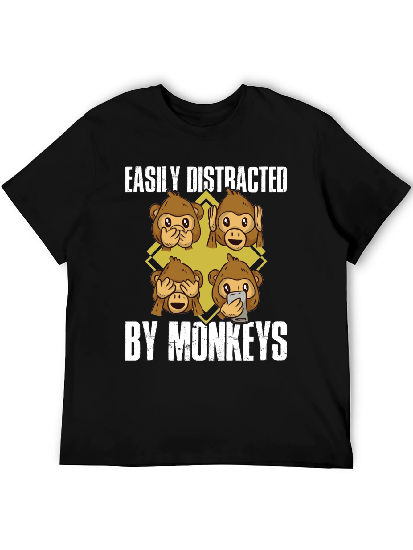 Easily Distracted By Monkeys Graphic Tee