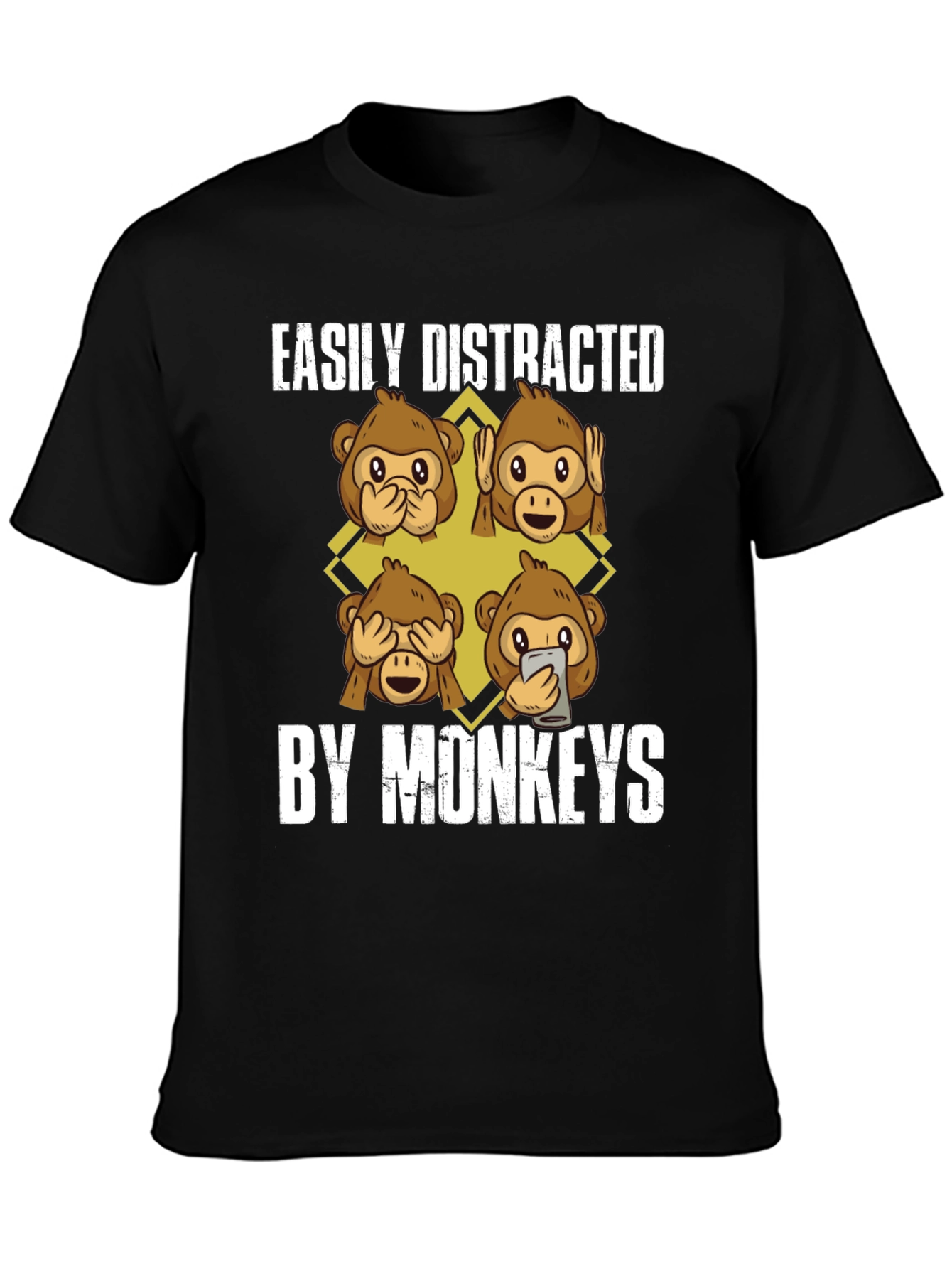 Easily Distracted By Monkeys Graphic Tee
