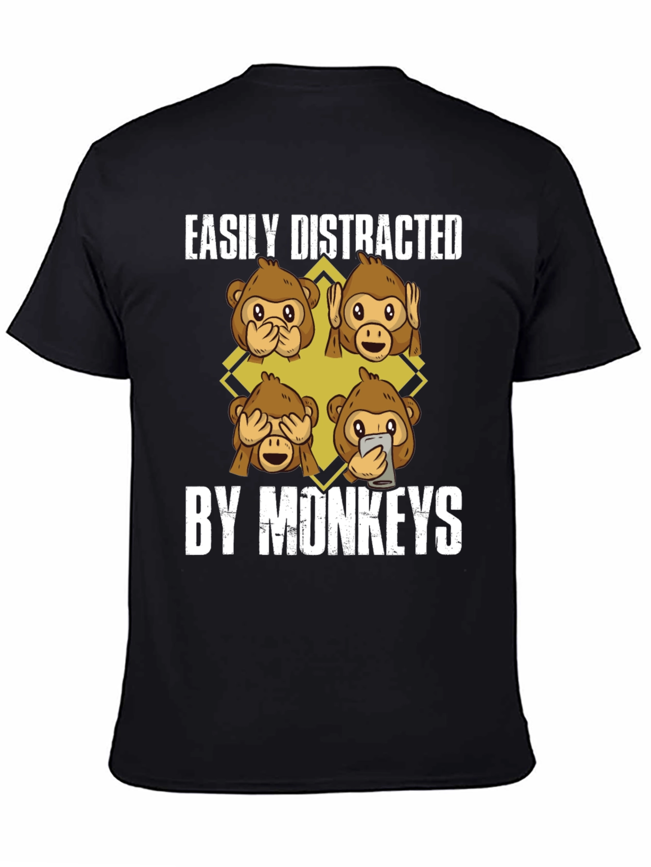 Easily Distracted By Monkeys Graphic Tee
