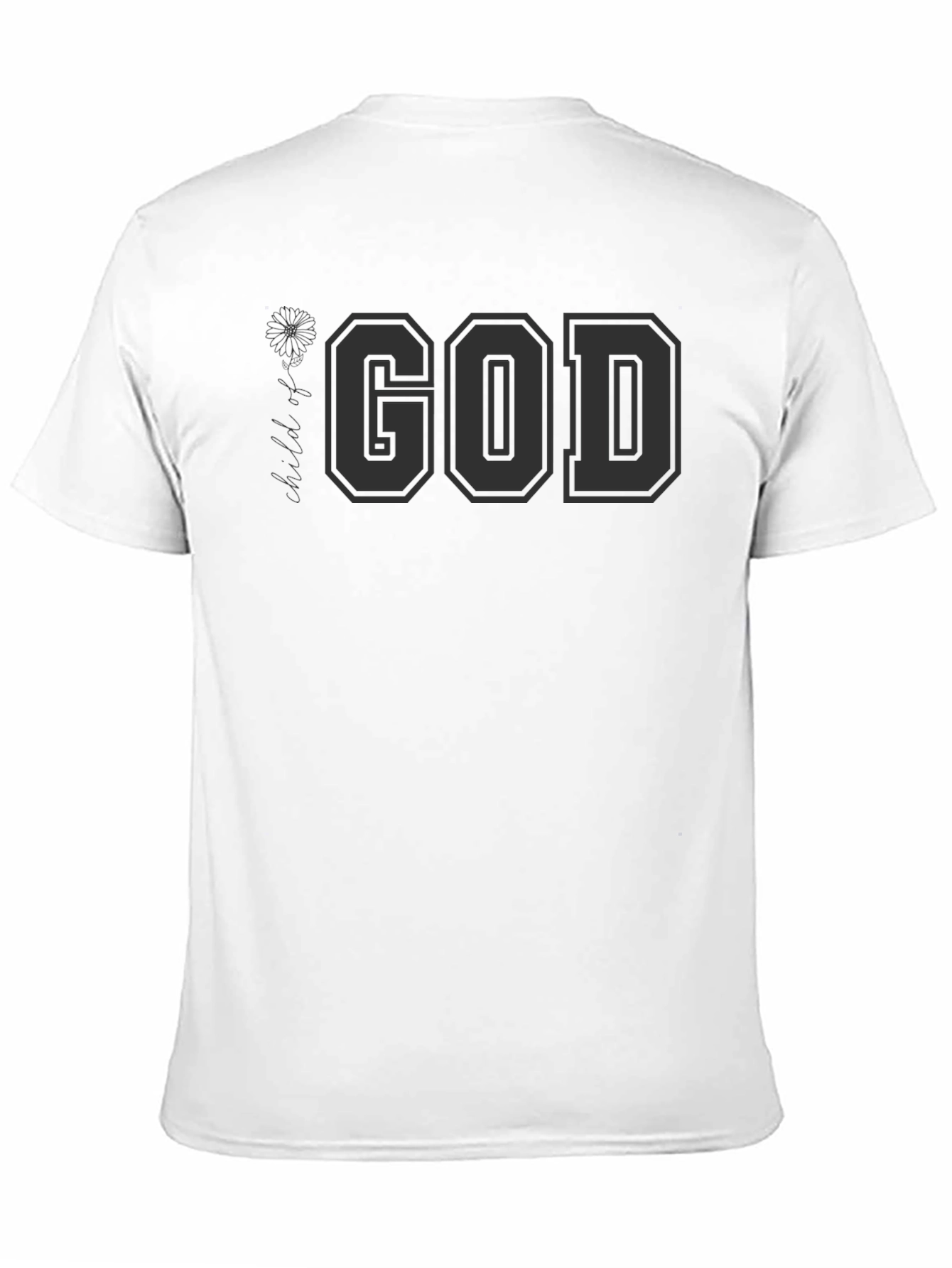God Graphic Print Mens Black T-Shirt