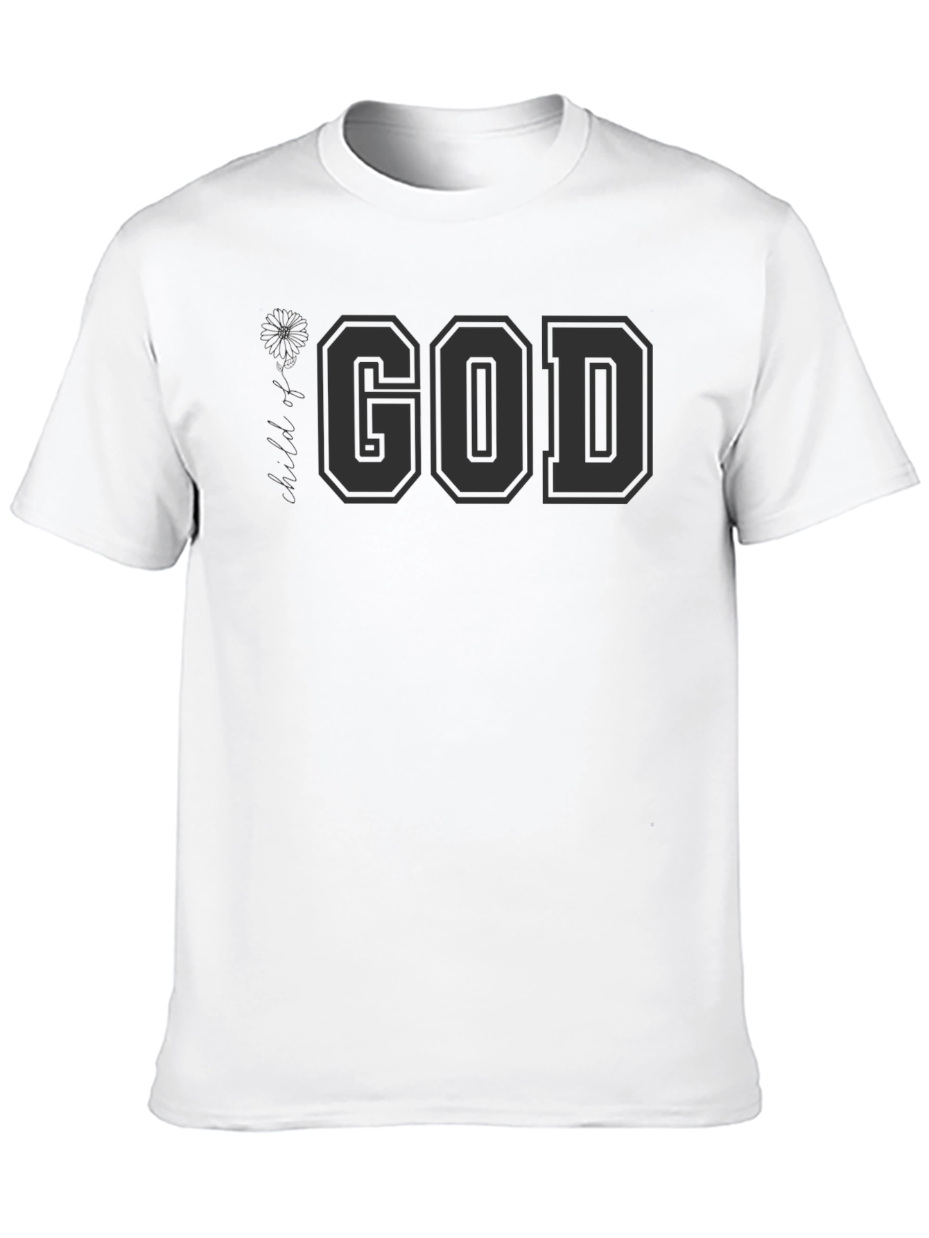 God Graphic Print Mens Black T-Shirt