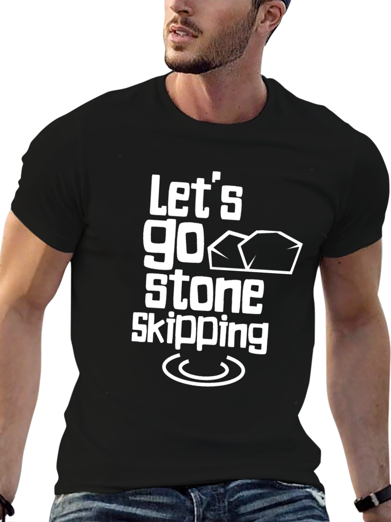 Lets Go Stone Skipping Graphic T-Shirt