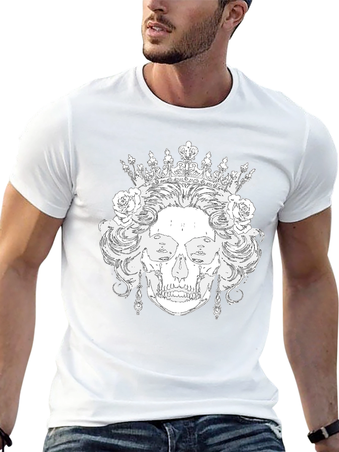 Skull Queen Black T-Shirt - Unique Graphic Tee