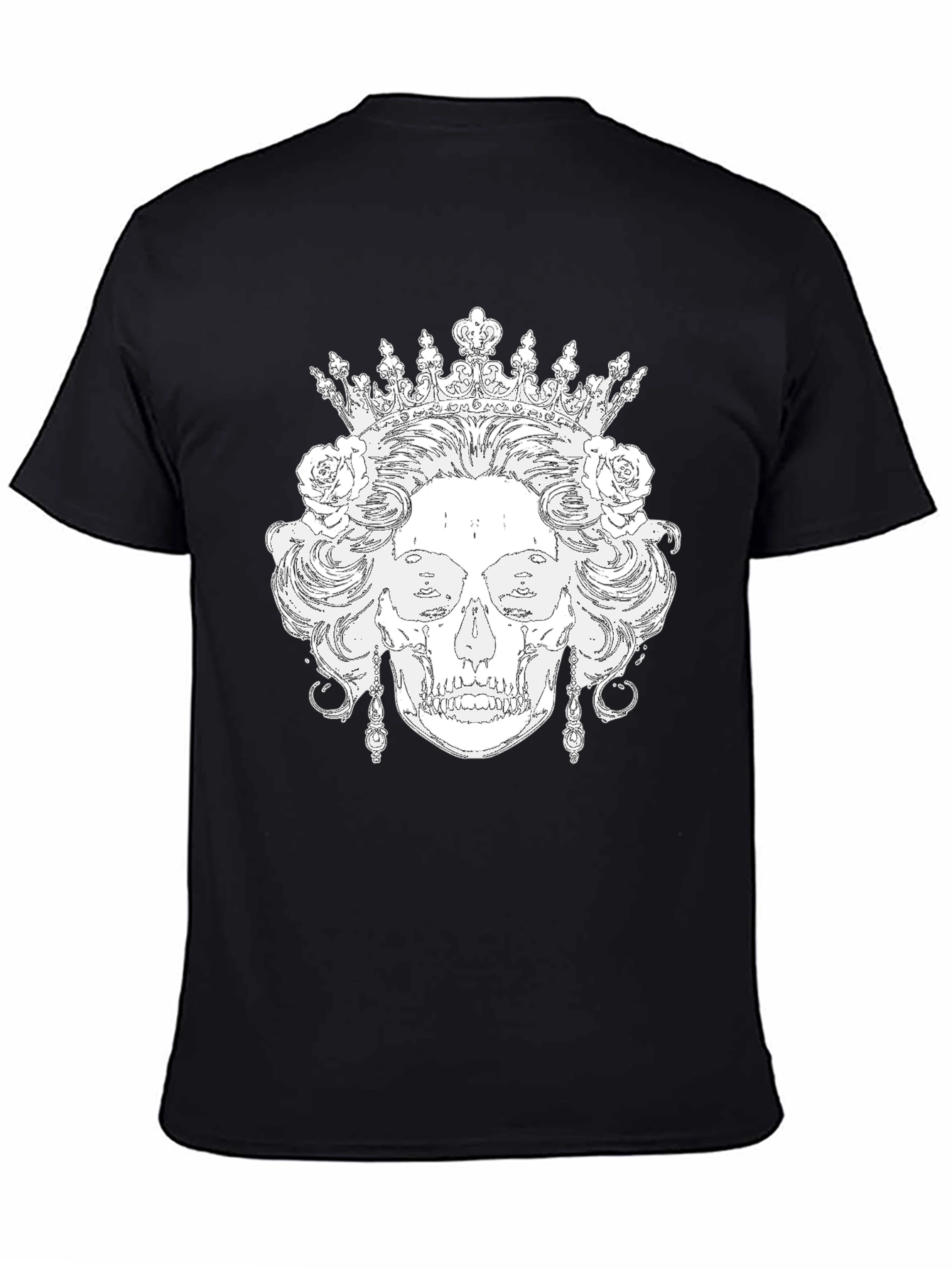 Skull Queen Black T-Shirt - Unique Graphic Tee
