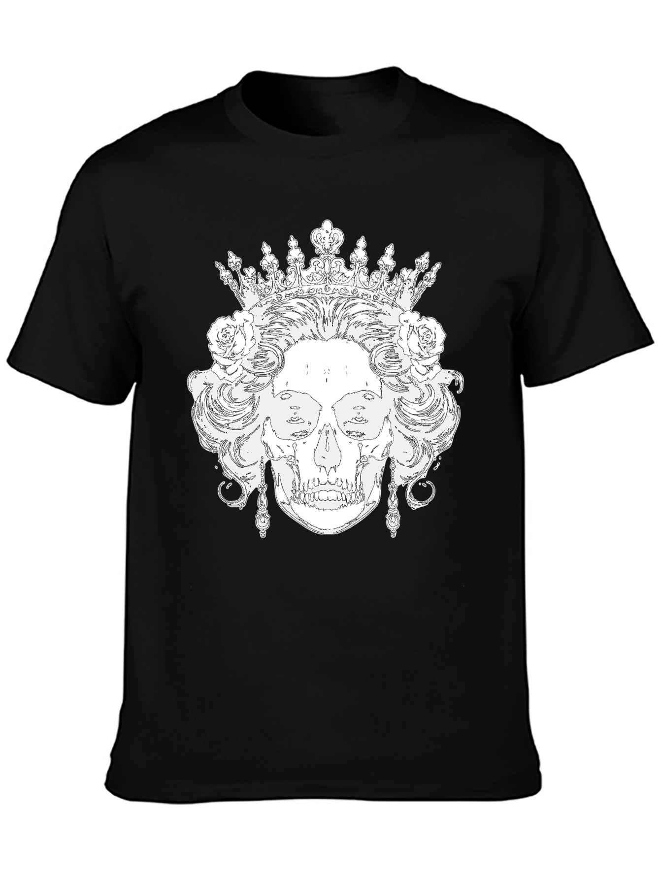 Skull Queen Black T-Shirt - Unique Graphic Tee