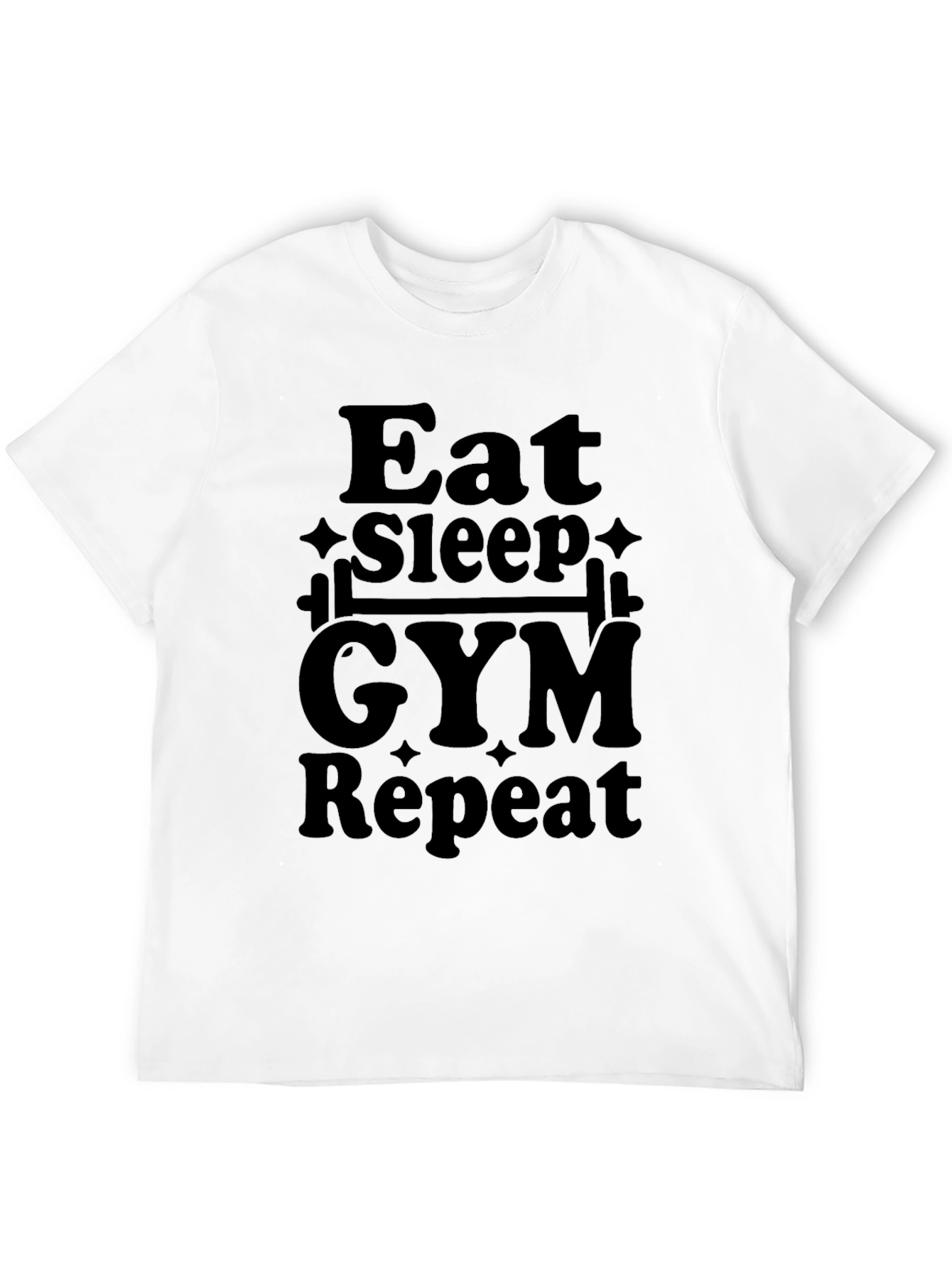 Eat Sleep Gym Repeat Black T-Shirt