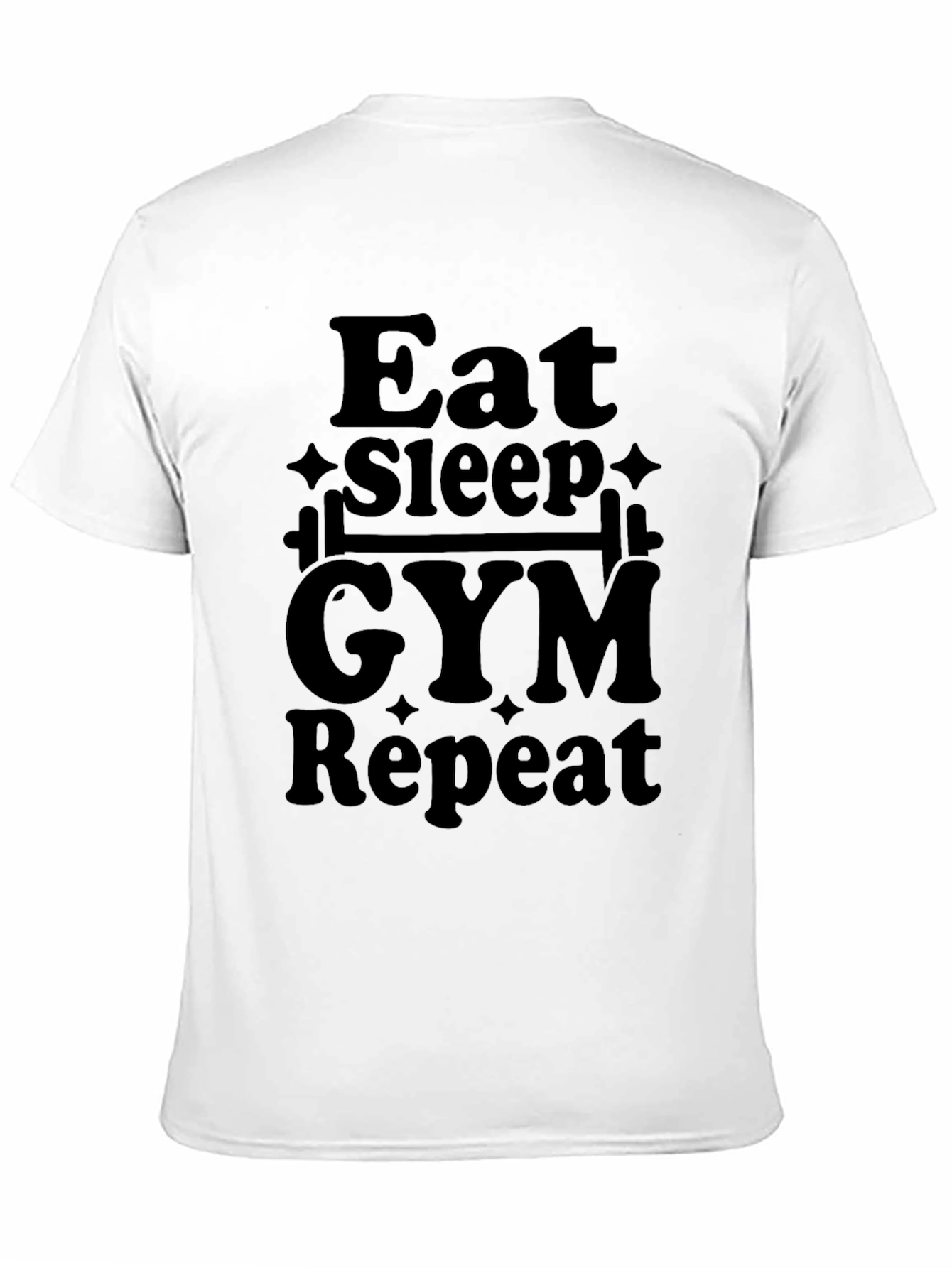 Eat Sleep Gym Repeat Black T-Shirt