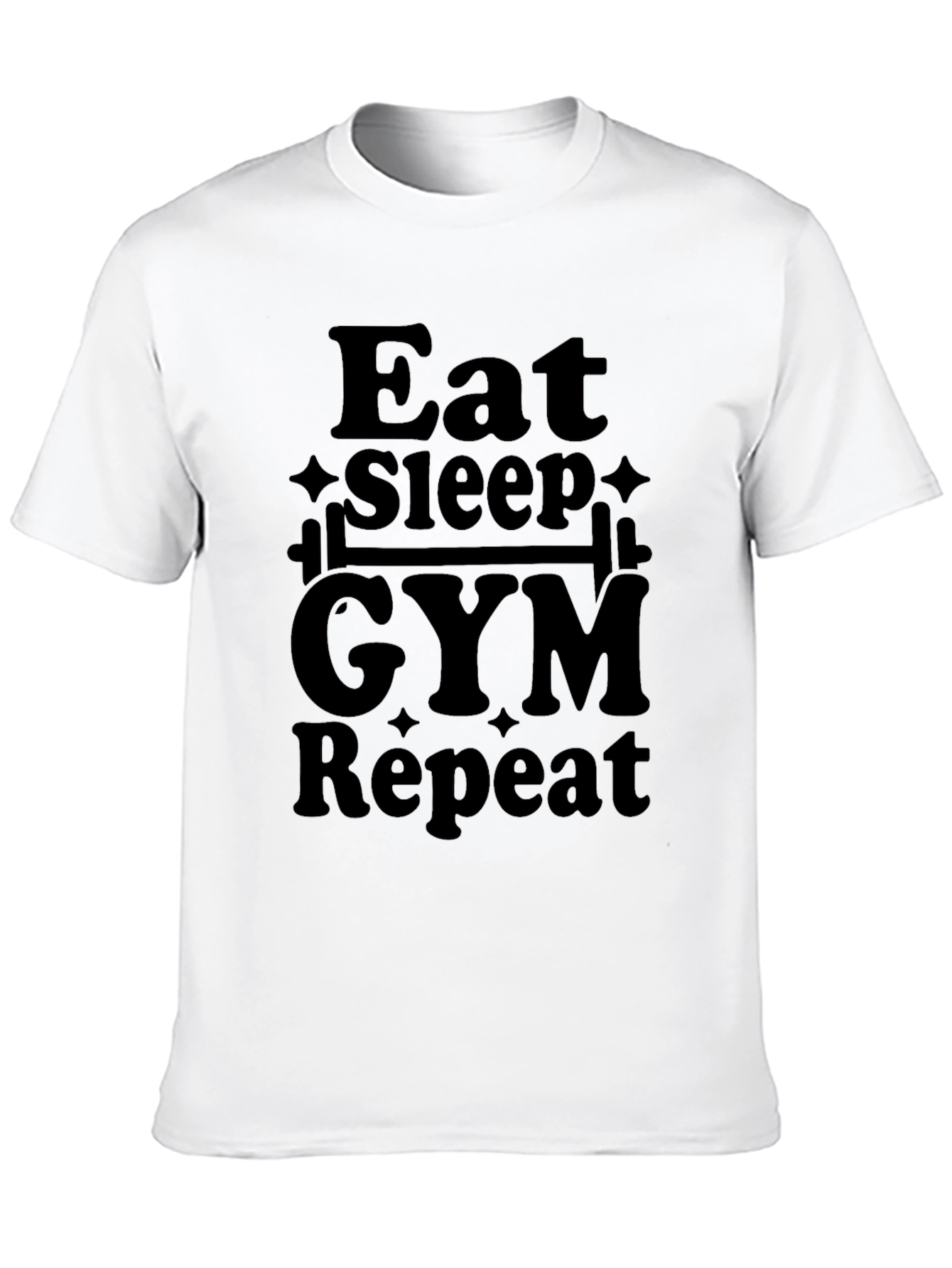 Eat Sleep Gym Repeat Black T-Shirt