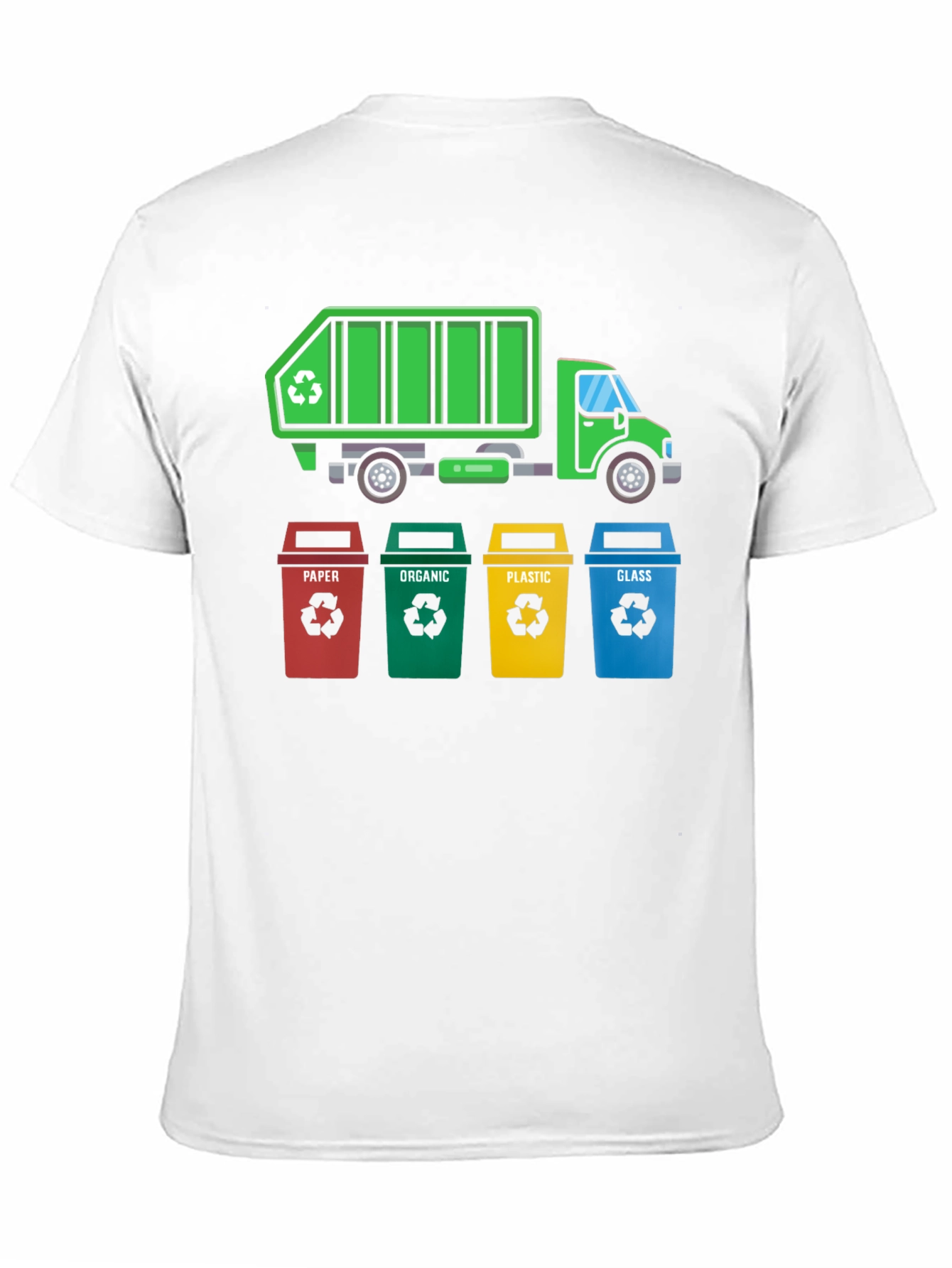 Recycle Truck & Bins T-Shirt - Eco-Friendly Design