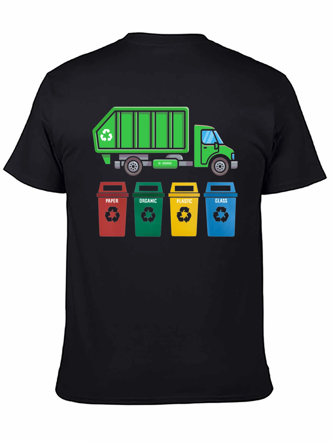 Recycle Truck & Bins T-Shirt - Eco-Friendly Design