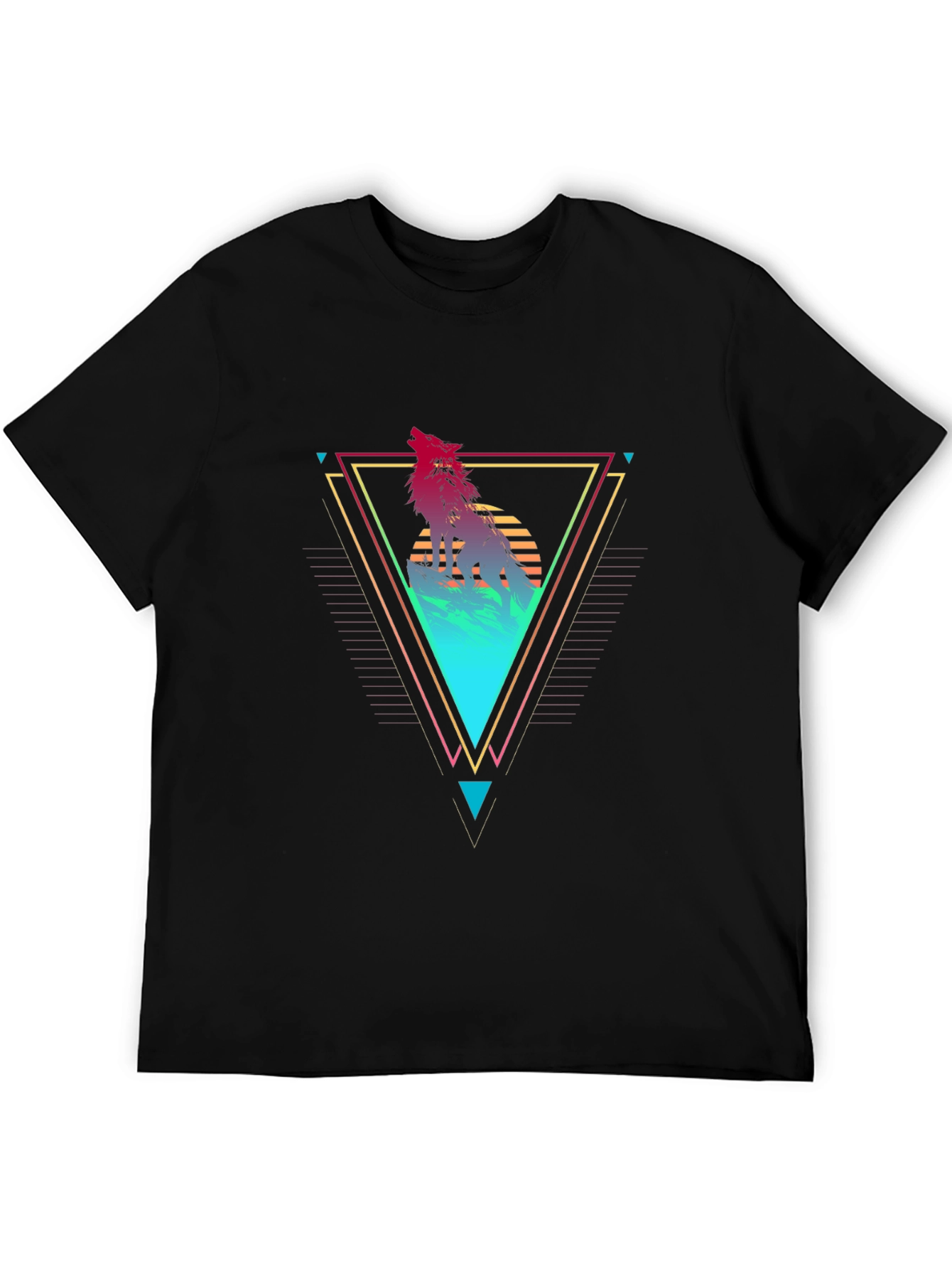 Geometric Wolf Graphic Tee