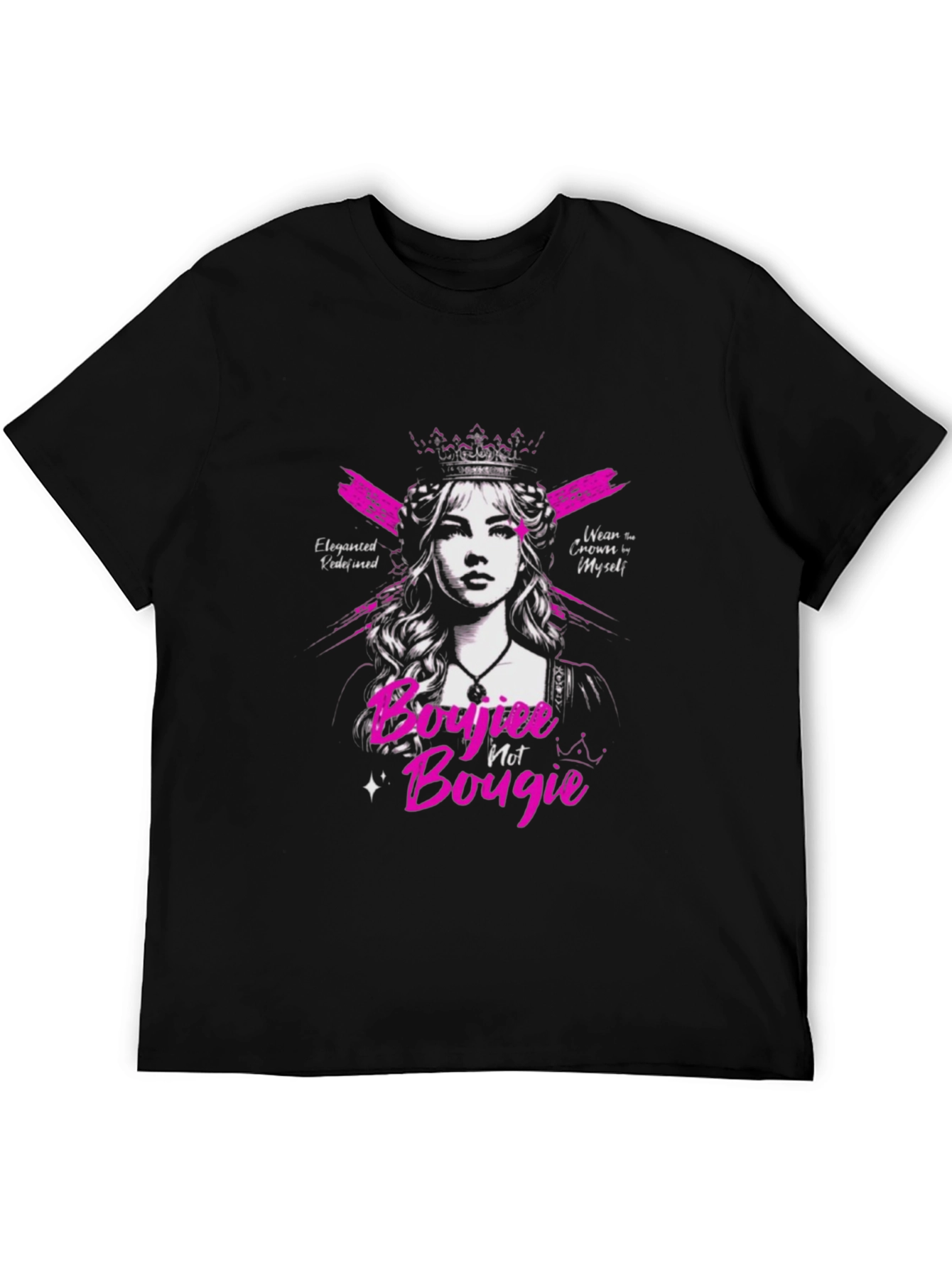 Sassy Boujiee Not Bougie Black Graphic Tee