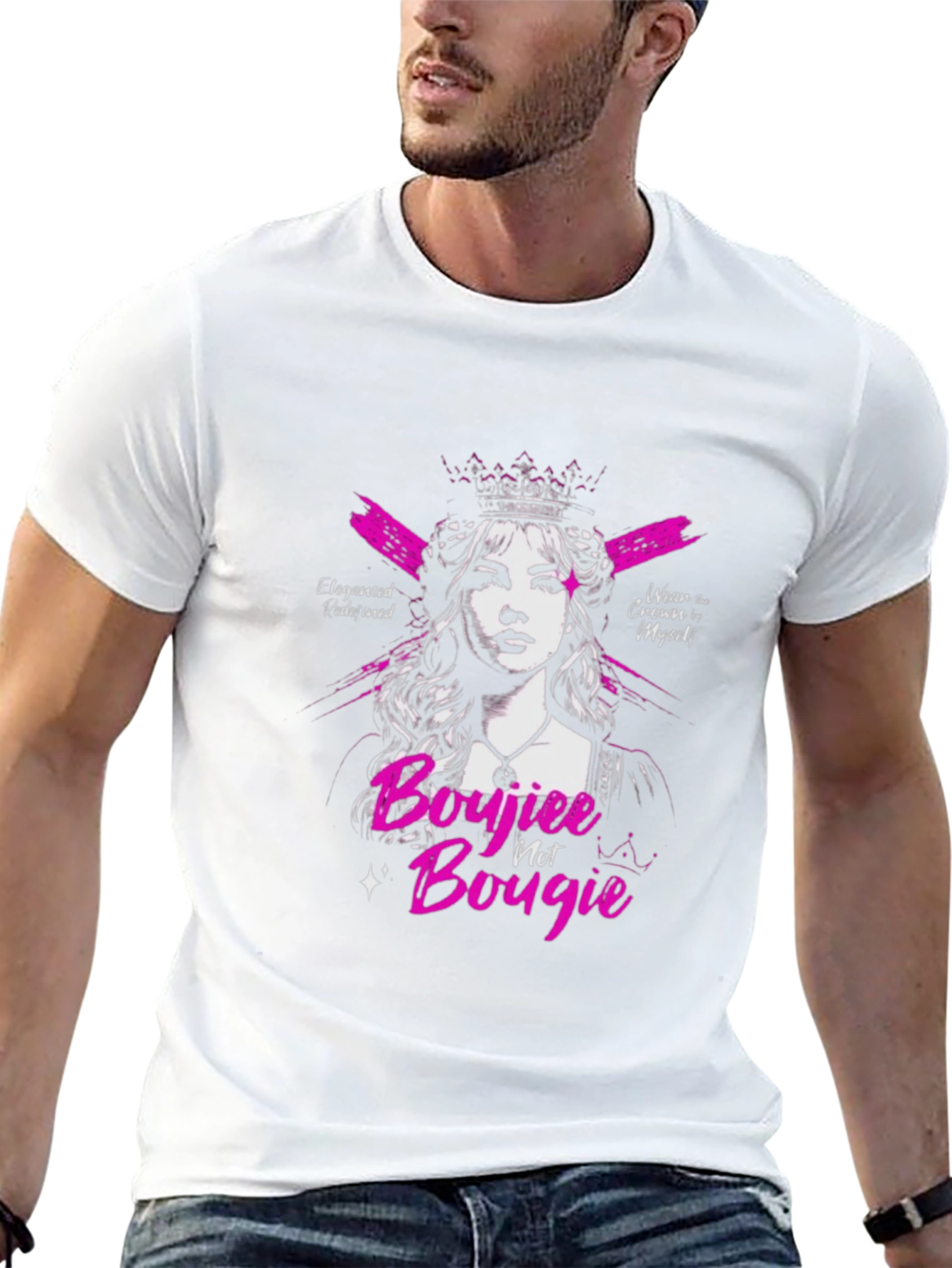 Sassy Boujiee Not Bougie Black Graphic Tee