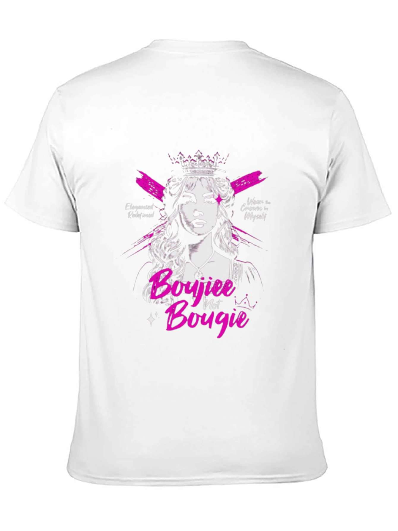Sassy Boujiee Not Bougie Black Graphic Tee