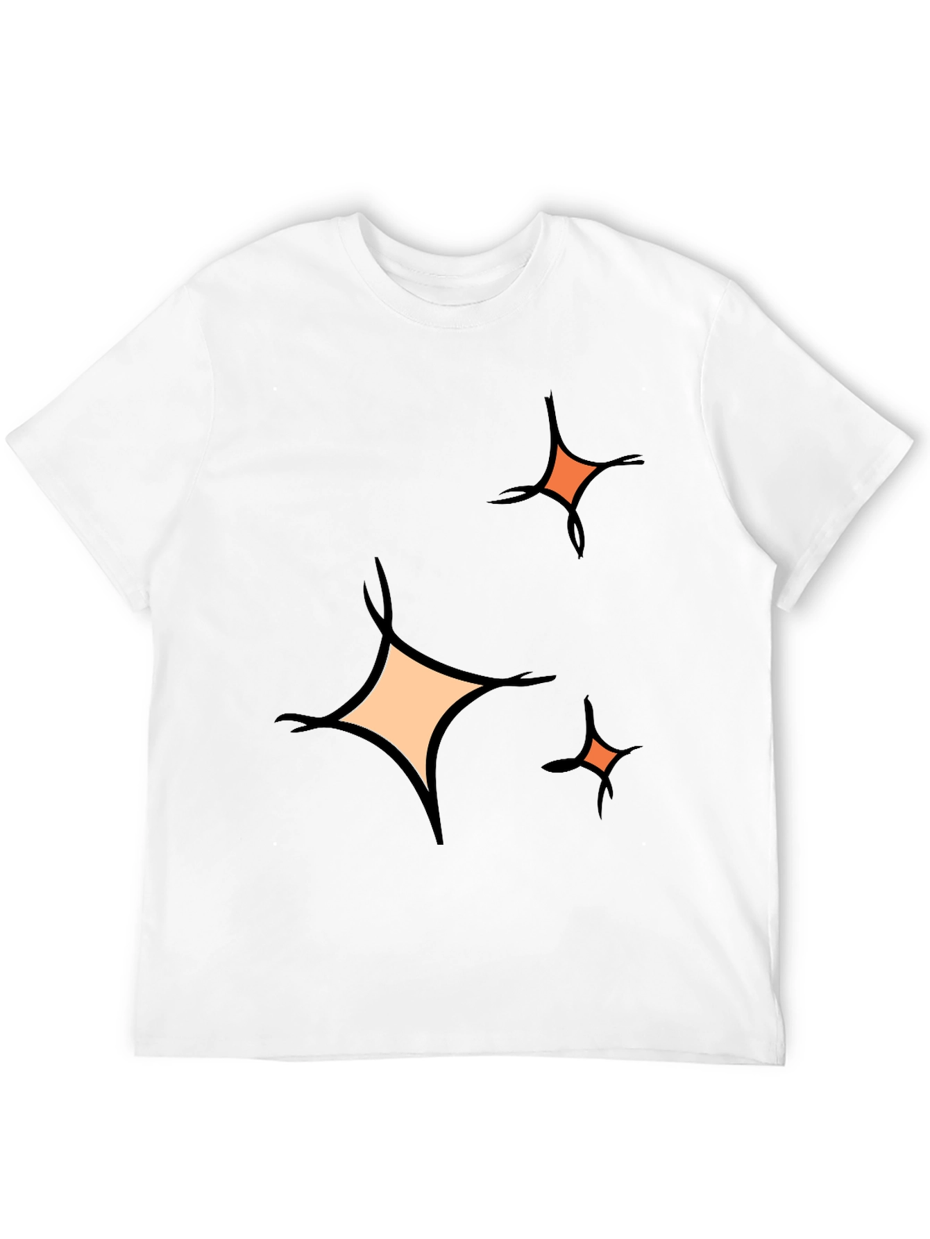 Sparkle Graphic Tee - Black Cotton Blend Casual