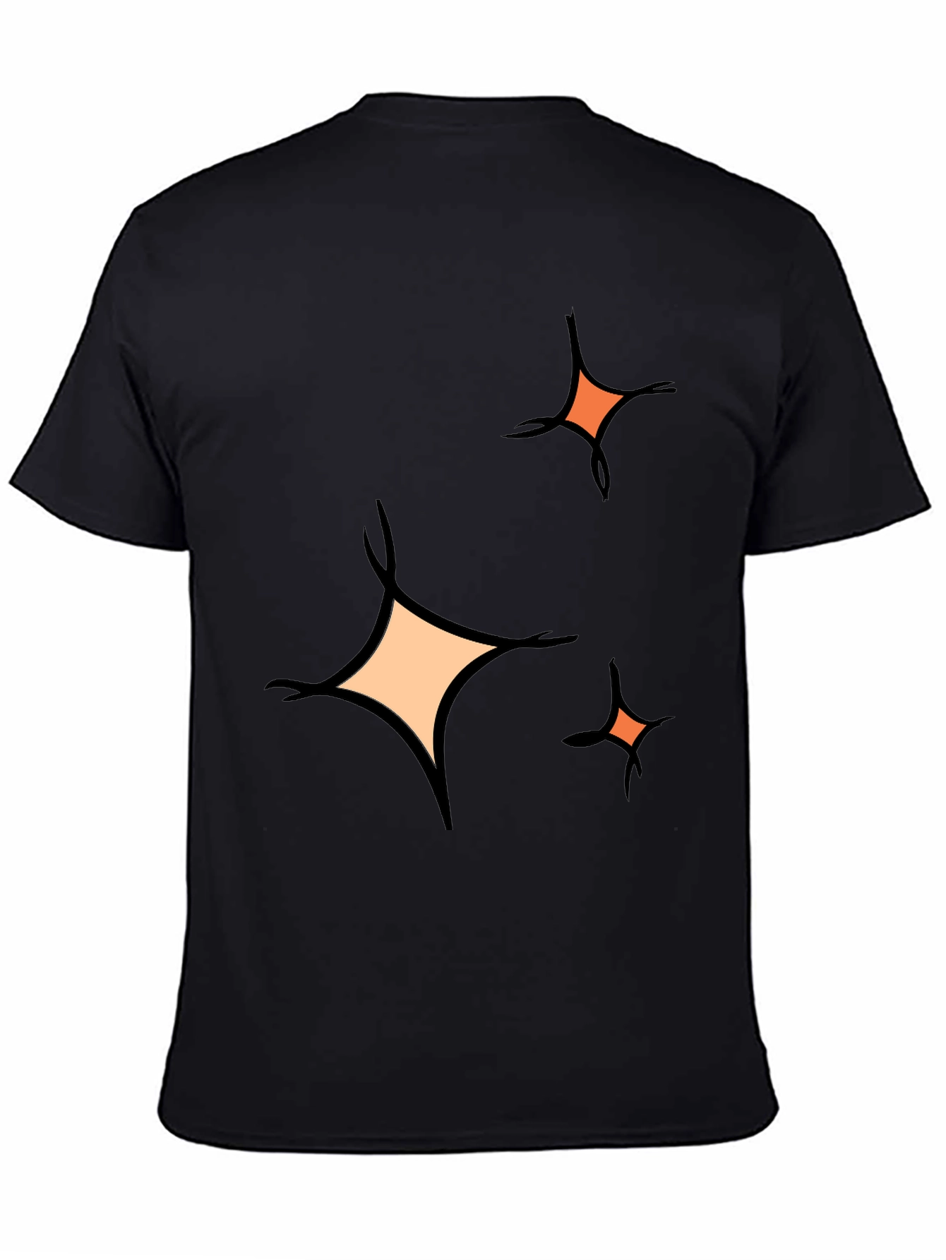 Sparkle Graphic Tee - Black Cotton Blend Casual