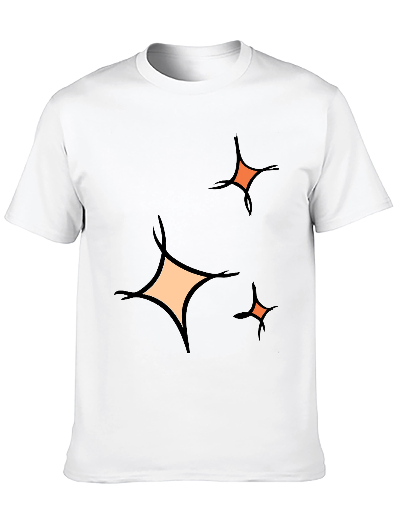 Sparkle Graphic Tee - Black Cotton Blend Casual