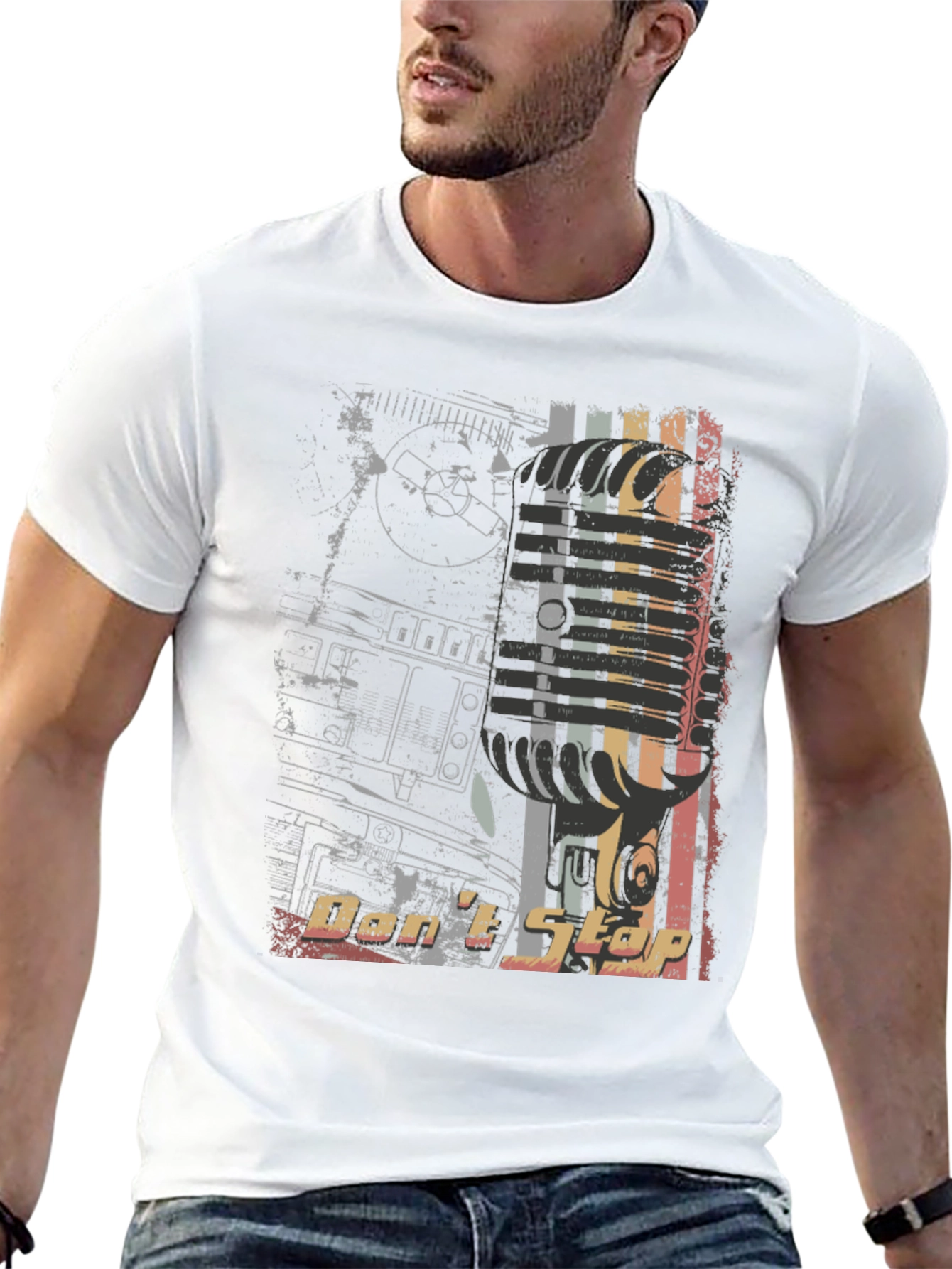 Retro Dont Stop Graphic Print Tee