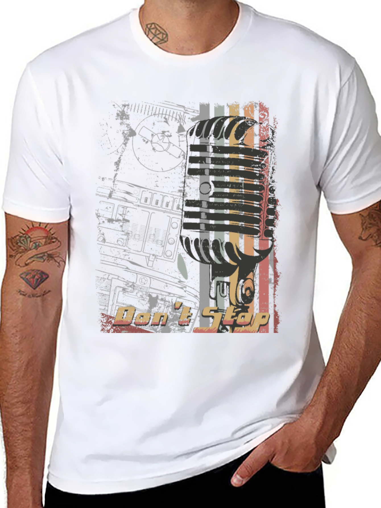 Retro Dont Stop Graphic Print Tee