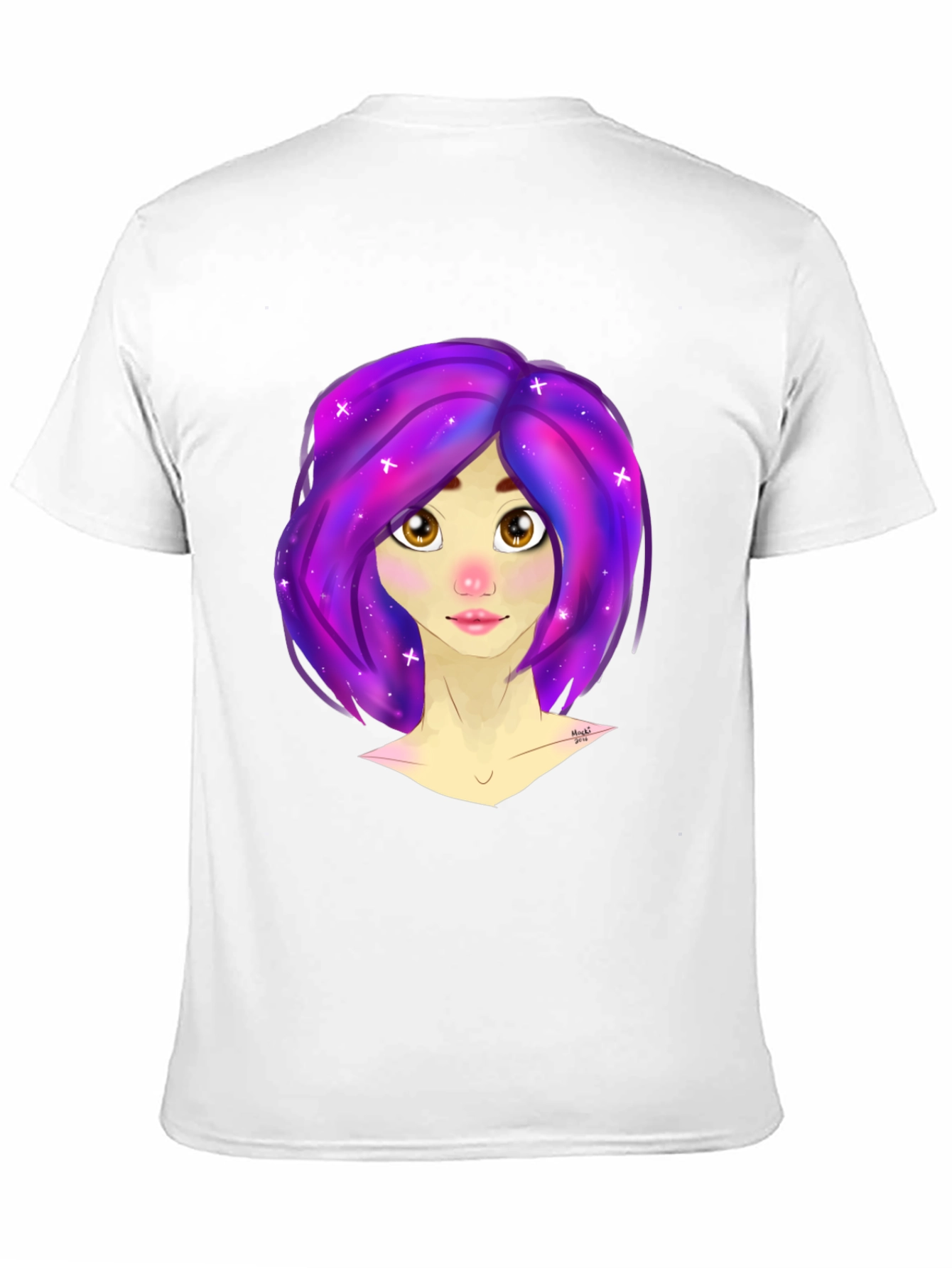 Galaxy Hair Girl Graphic Tee - Stylish & Unique