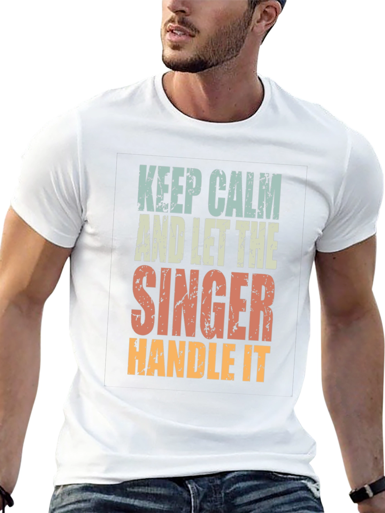 Keep Calm Singer T-Shirt - Black Cotton Tee
