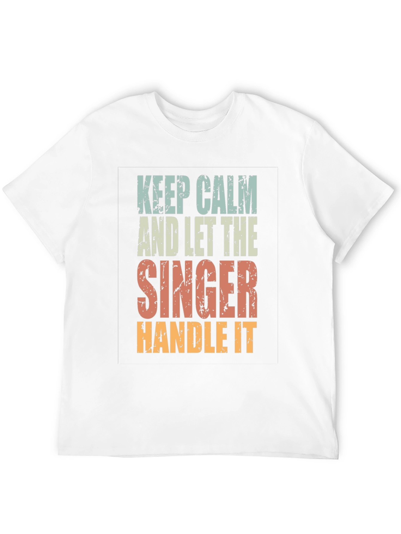 Keep Calm Singer T-Shirt - Black Cotton Tee