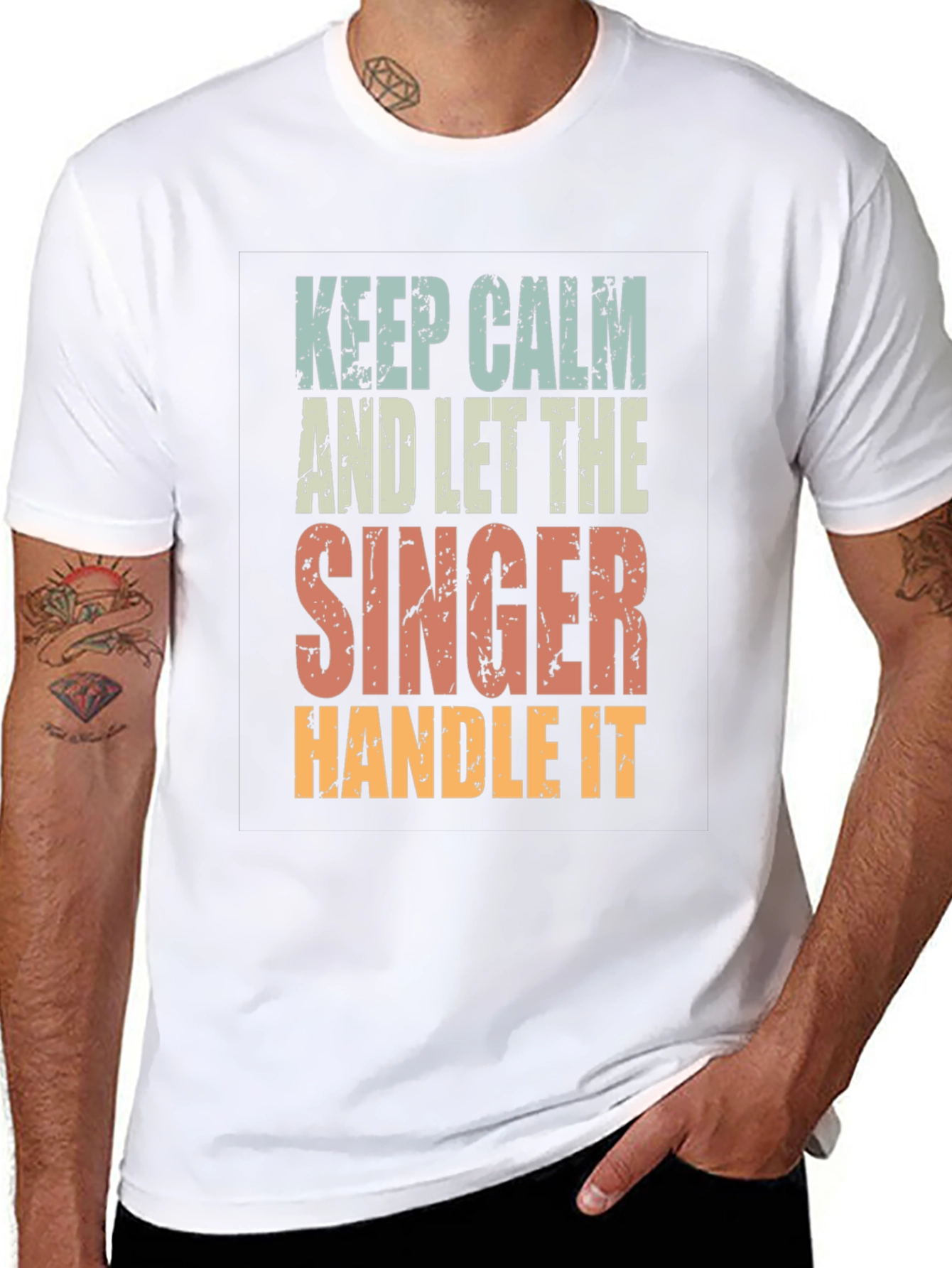 Keep Calm Singer T-Shirt - Black Cotton Tee