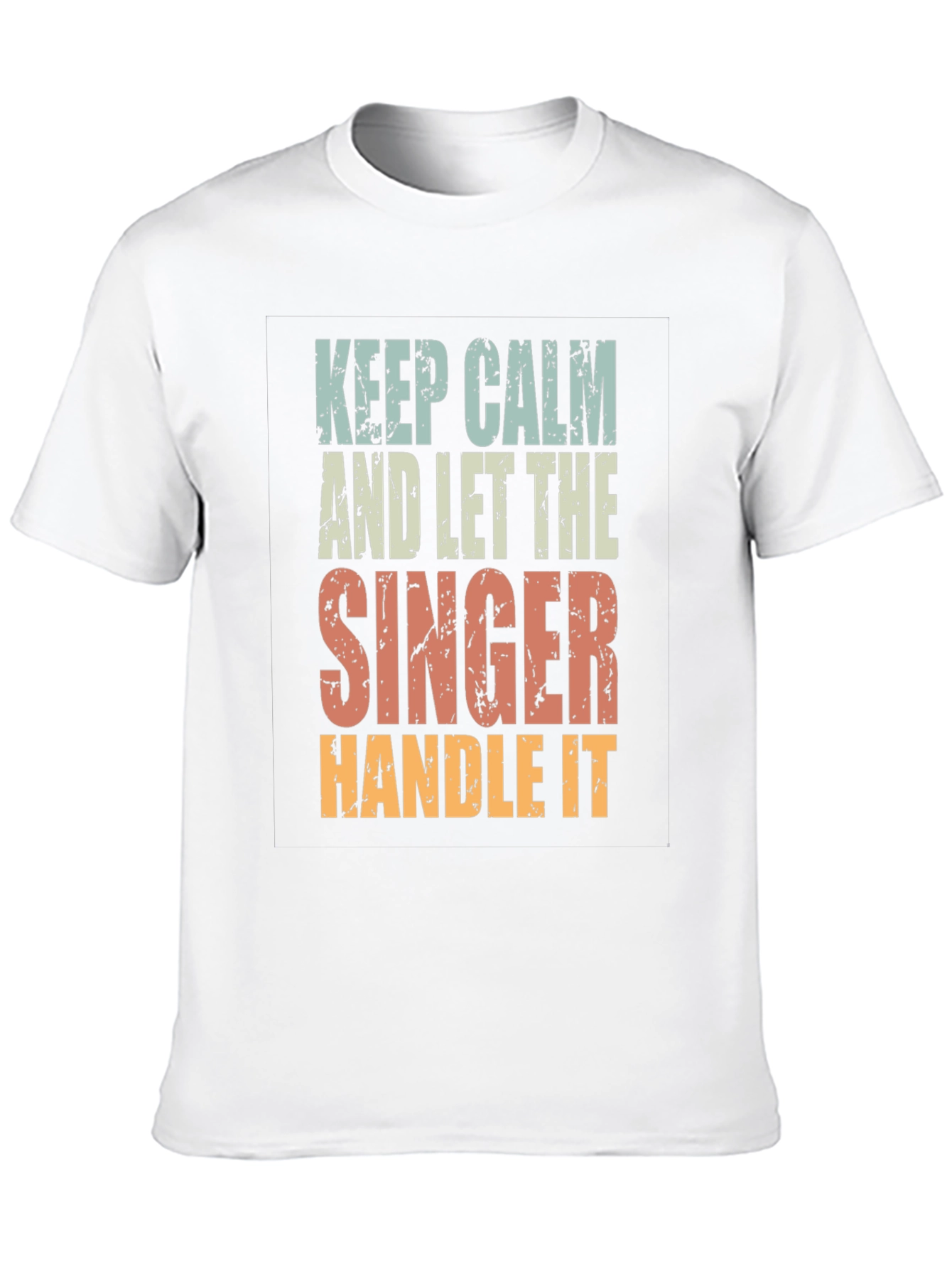 Keep Calm Singer T-Shirt - Black Cotton Tee