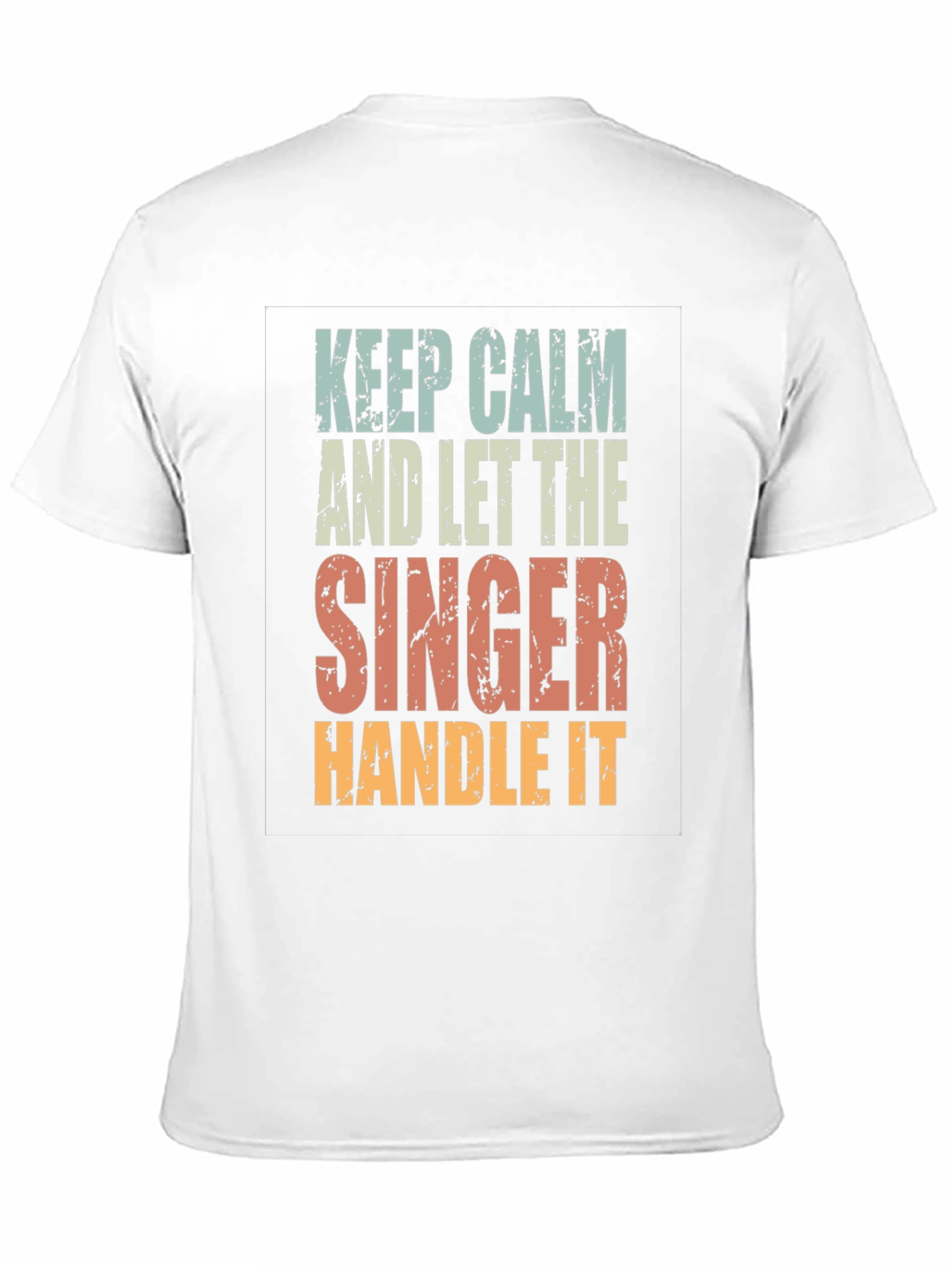 Keep Calm Singer T-Shirt - Black Cotton Tee