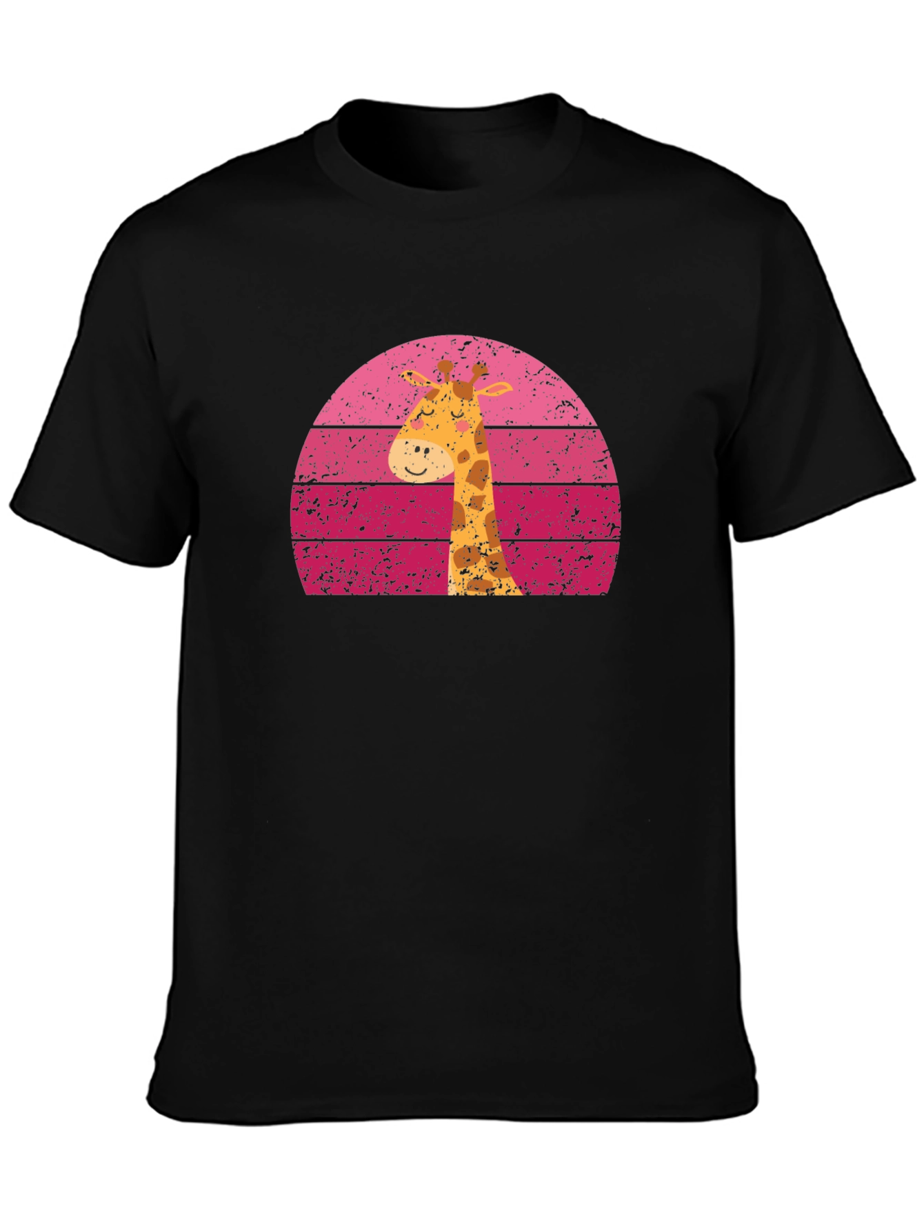 Giraffe Sunset Graphic Tee - Unique Design