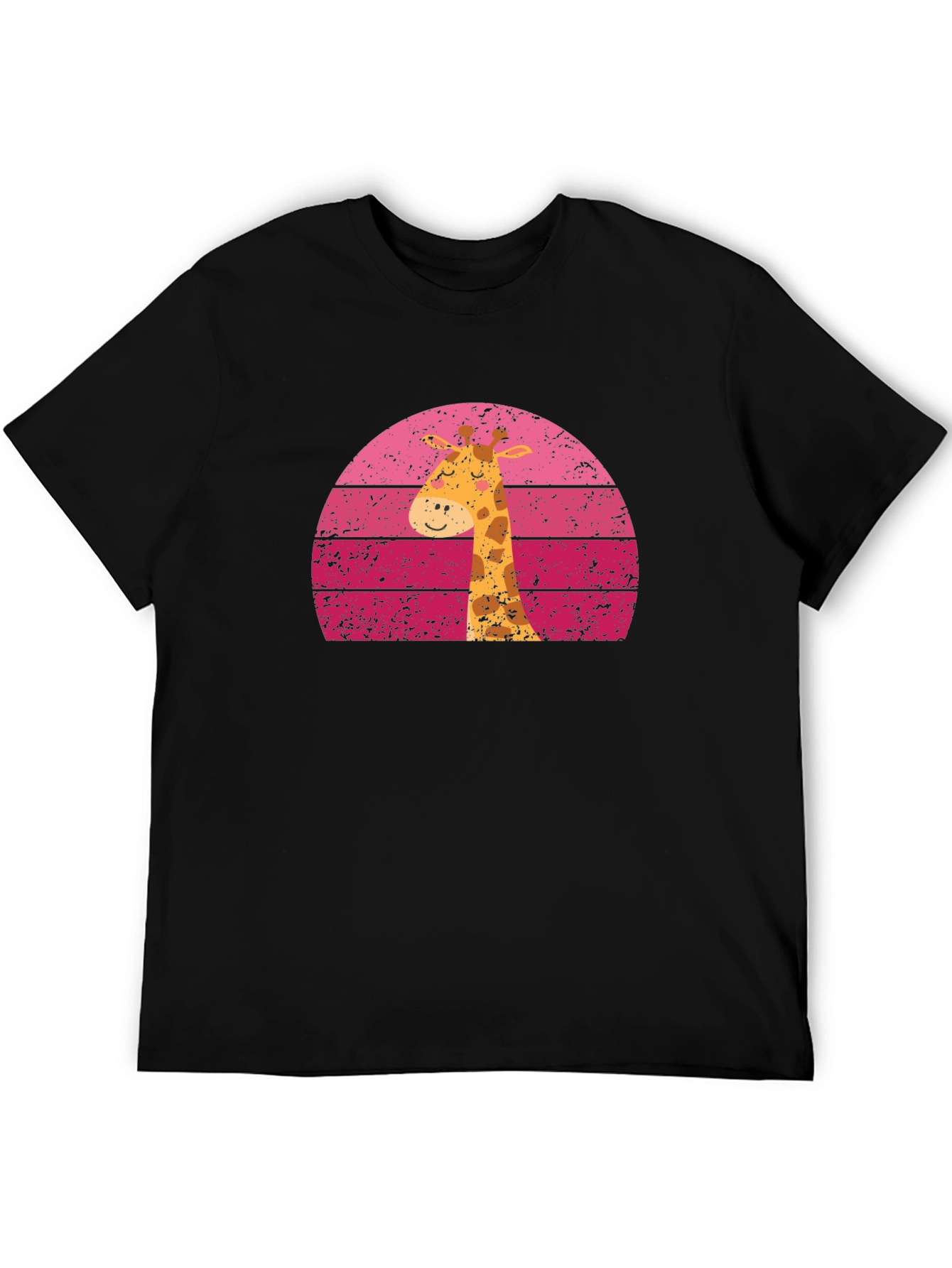 Giraffe Sunset Graphic Tee - Unique Design