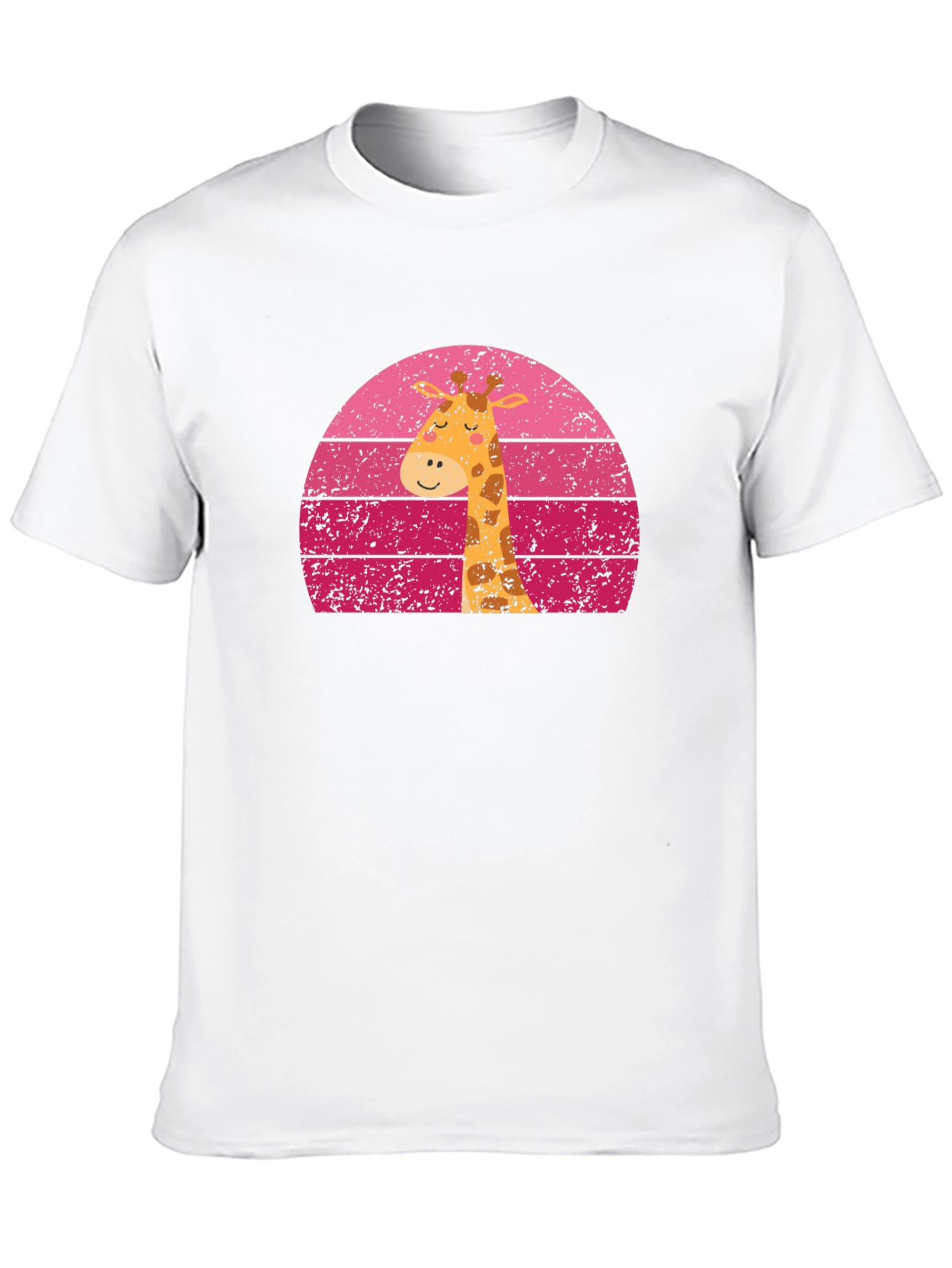 Giraffe Sunset Graphic Tee - Unique Design
