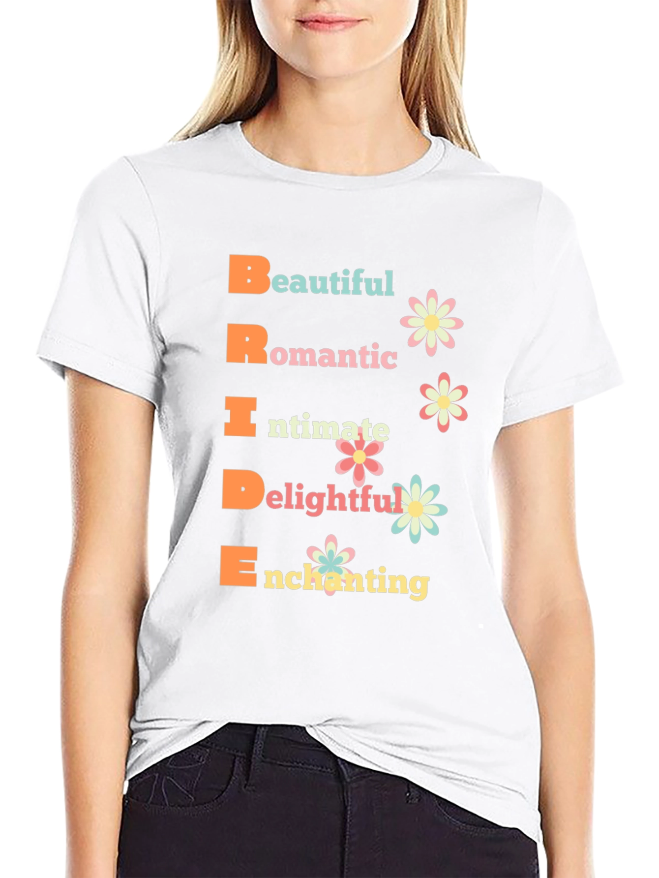 Bride Acronym Graphic T-Shirt - Romantic Wedding Tee