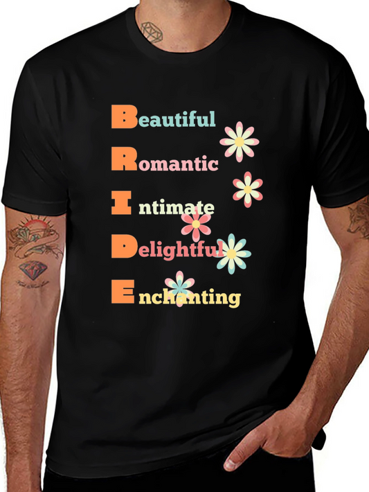 Bride Acronym Graphic T-Shirt - Romantic Wedding Tee